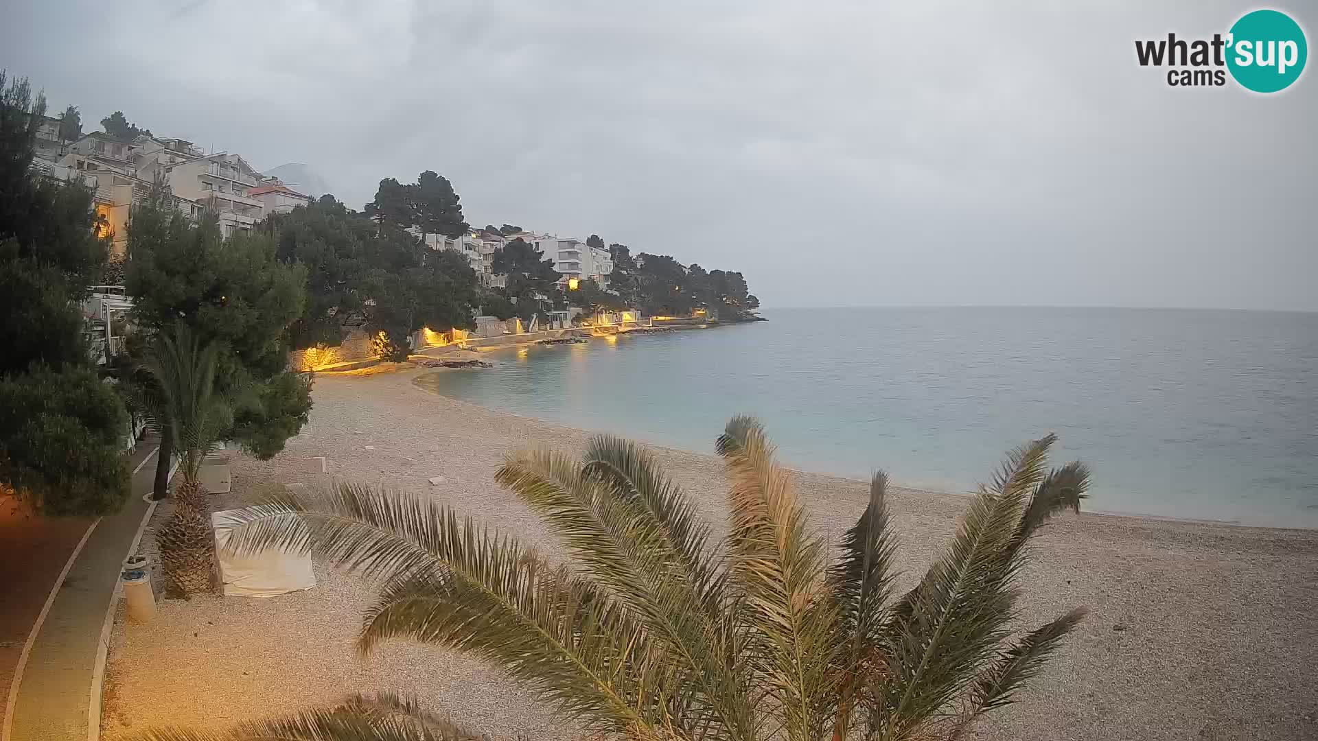 Webcam Playa Lučica Brela – Vista en directo de la costa adriática