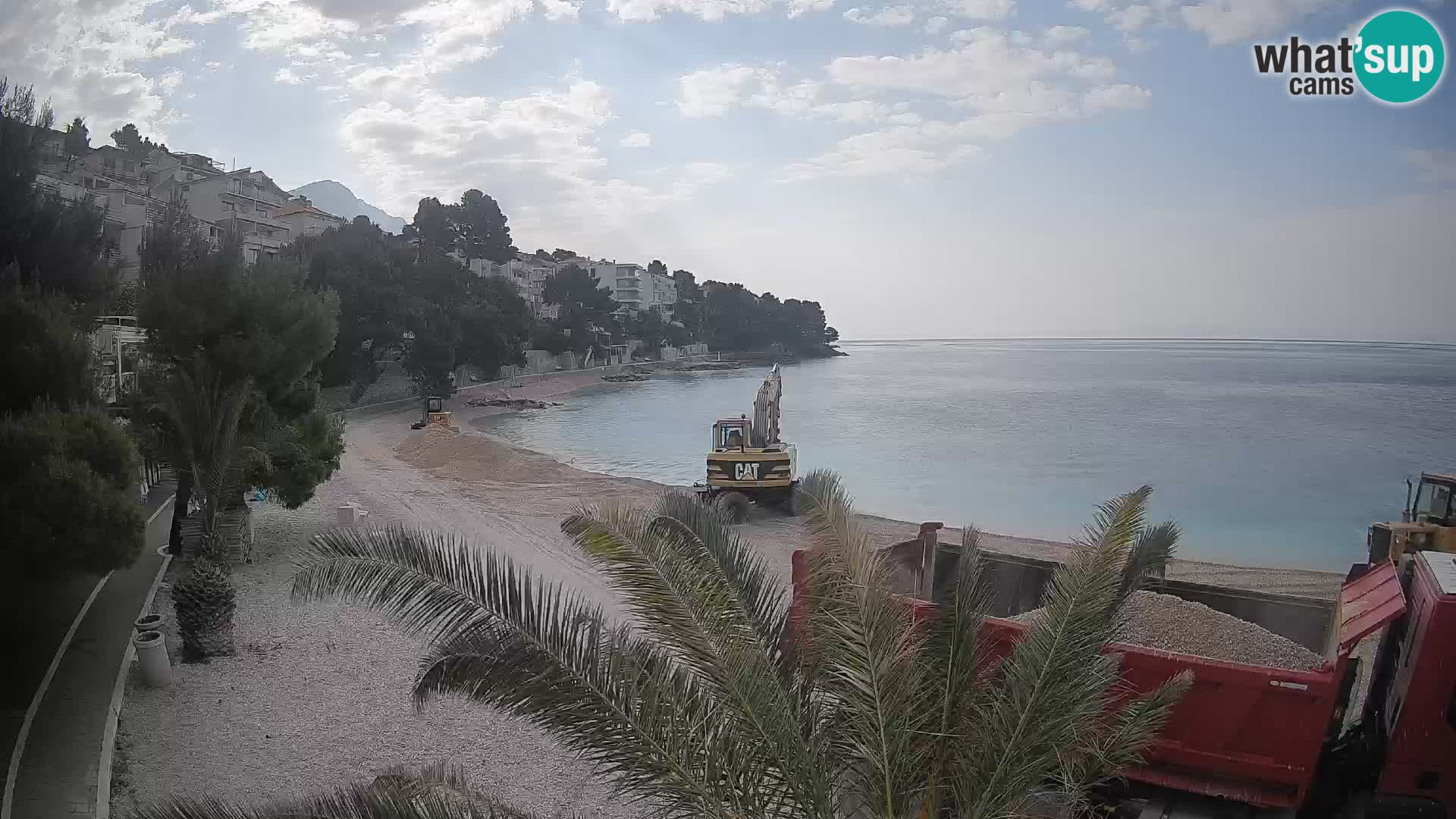 Webcam Lučica Strand Beach Brela – Liveblick von der Adriaküste