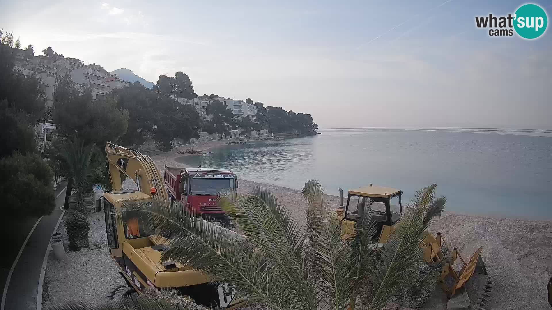 Webcam Plage Lučica Brela – Vue en direct sur la côte adriatique