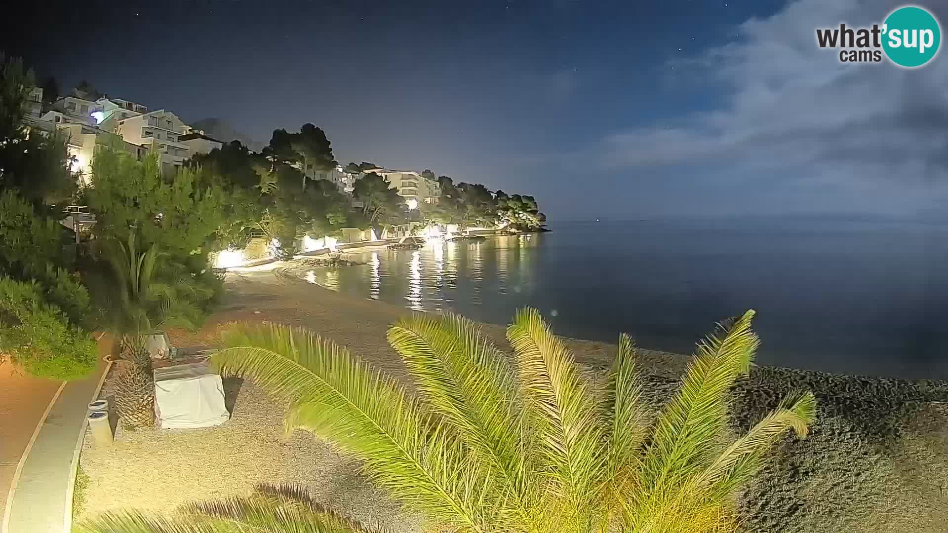 Webcam Spiaggia Lučica Brela – Vista live sulla costa adriatica