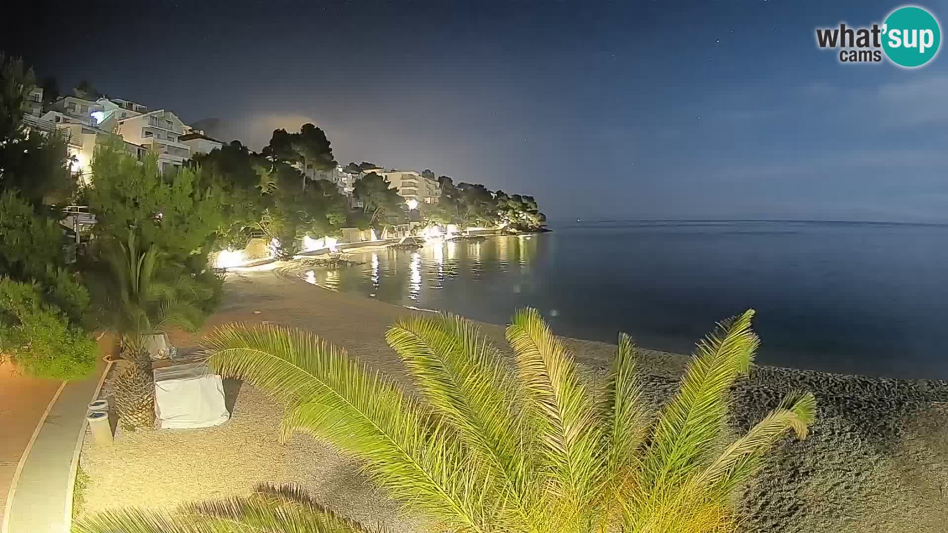 Webcam Spiaggia Lučica Brela – Vista live sulla costa adriatica