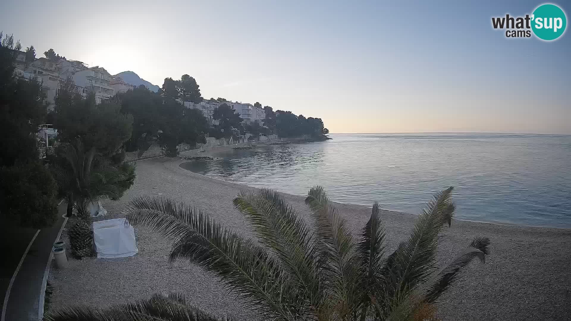 Webcam Spiaggia Lučica Brela – Vista live sulla costa adriatica