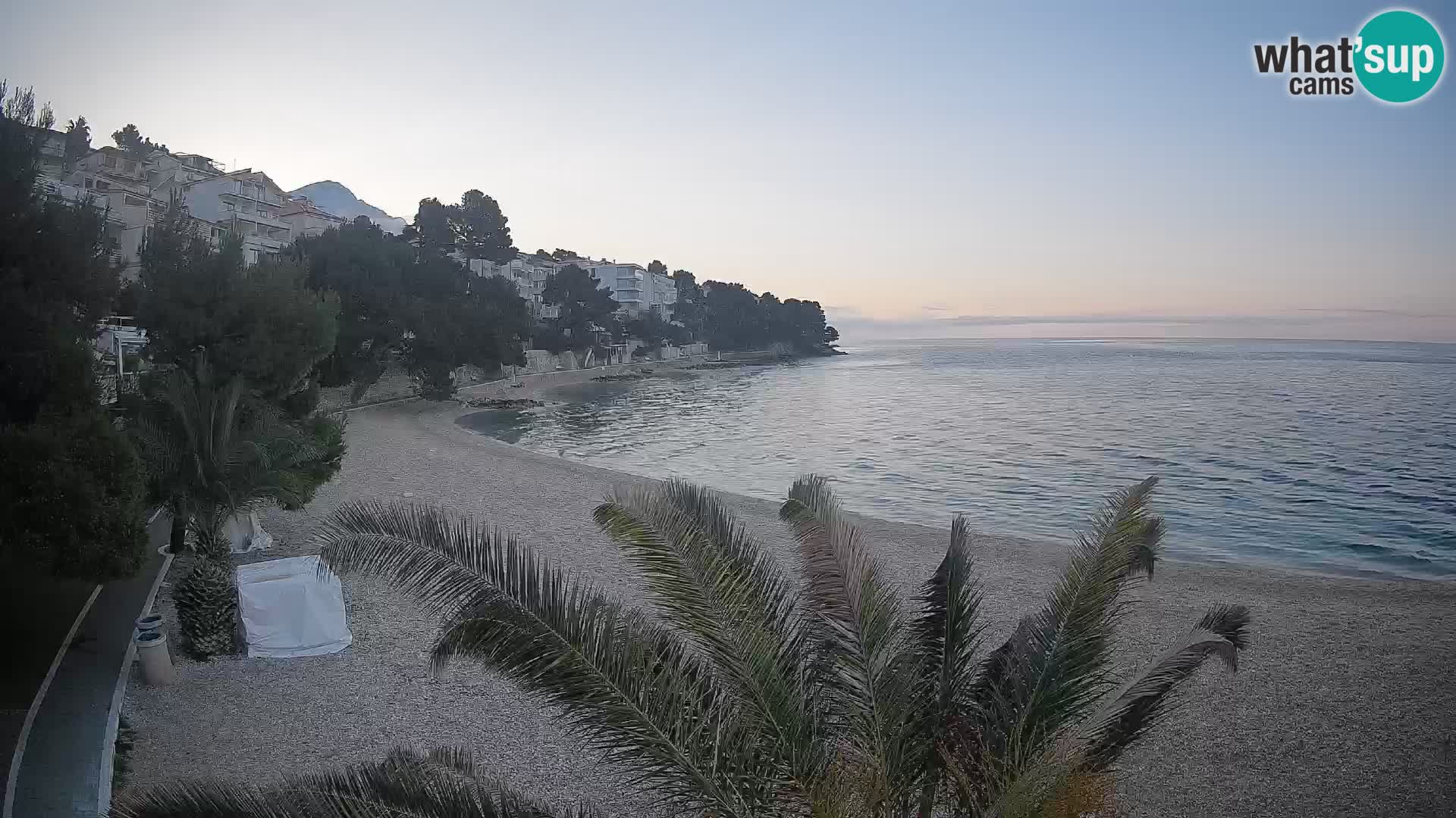 Webcam Playa Lučica Brela – Vista en directo de la costa adriática