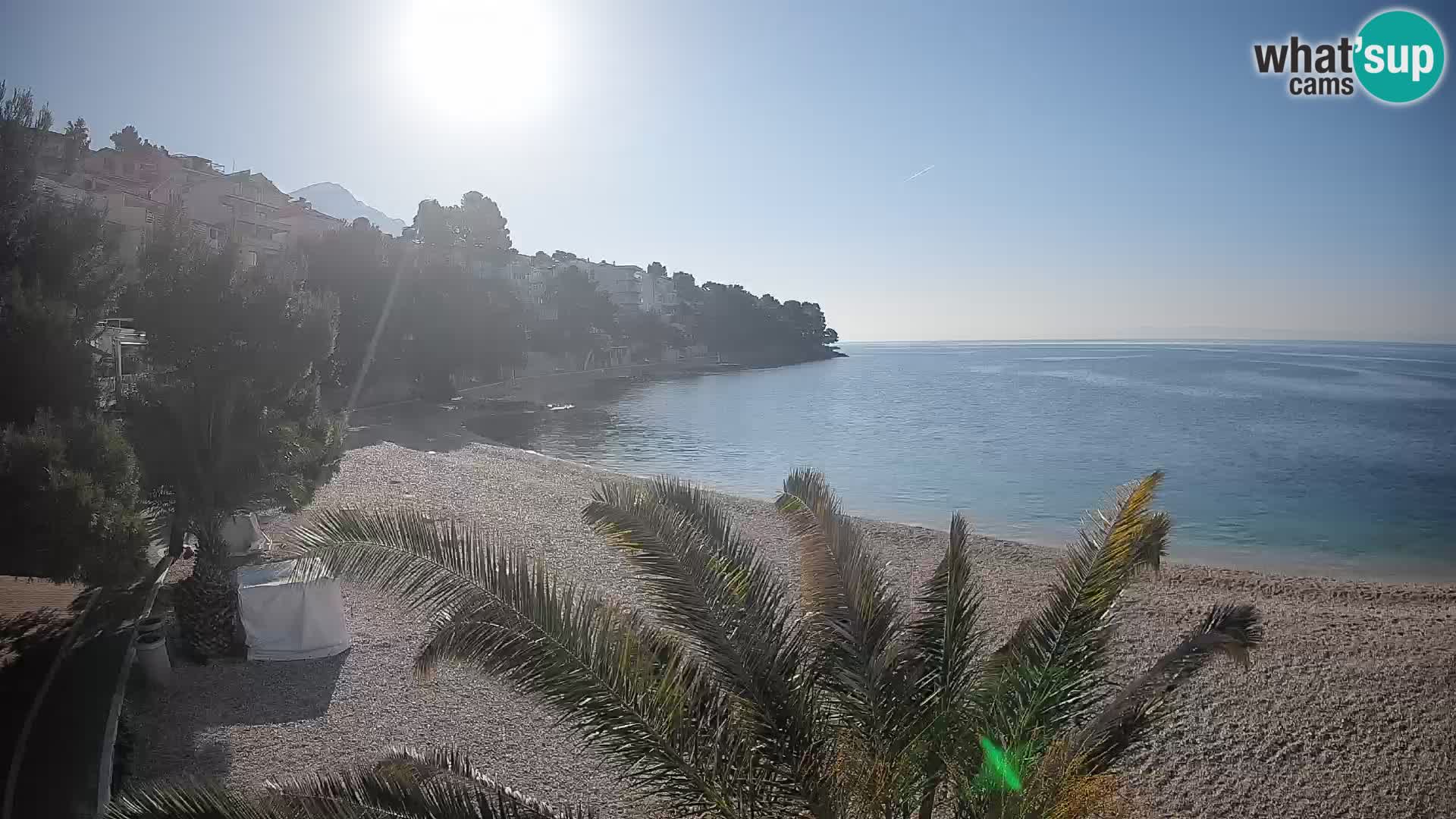 Webcam Playa Lučica Brela – Vista en directo de la costa adriática
