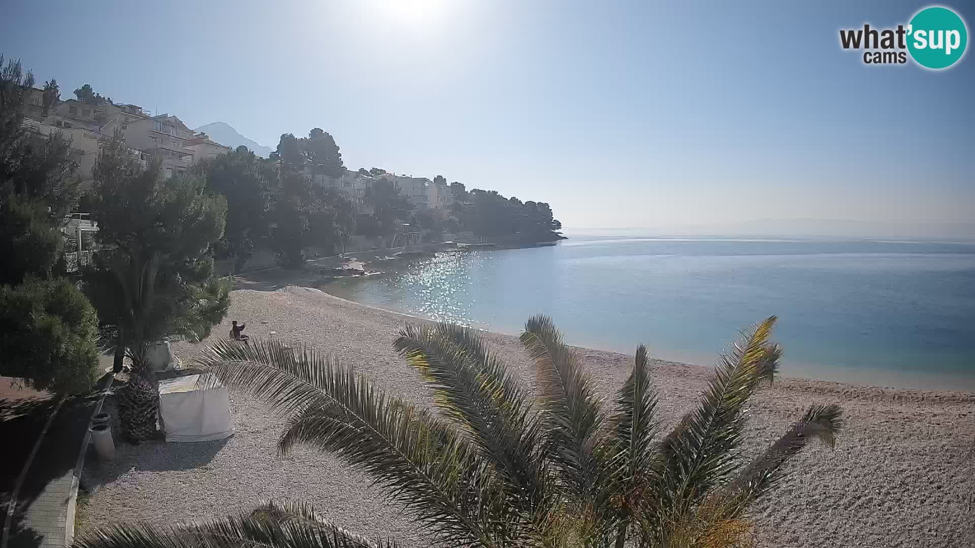 Webcam Spiaggia Lučica Brela – Vista live sulla costa adriatica