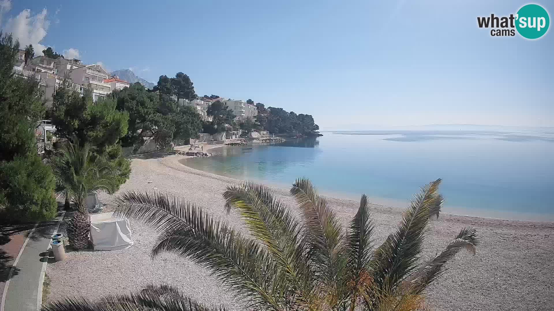Webcam Playa Lučica Brela – Vista en directo de la costa adriática