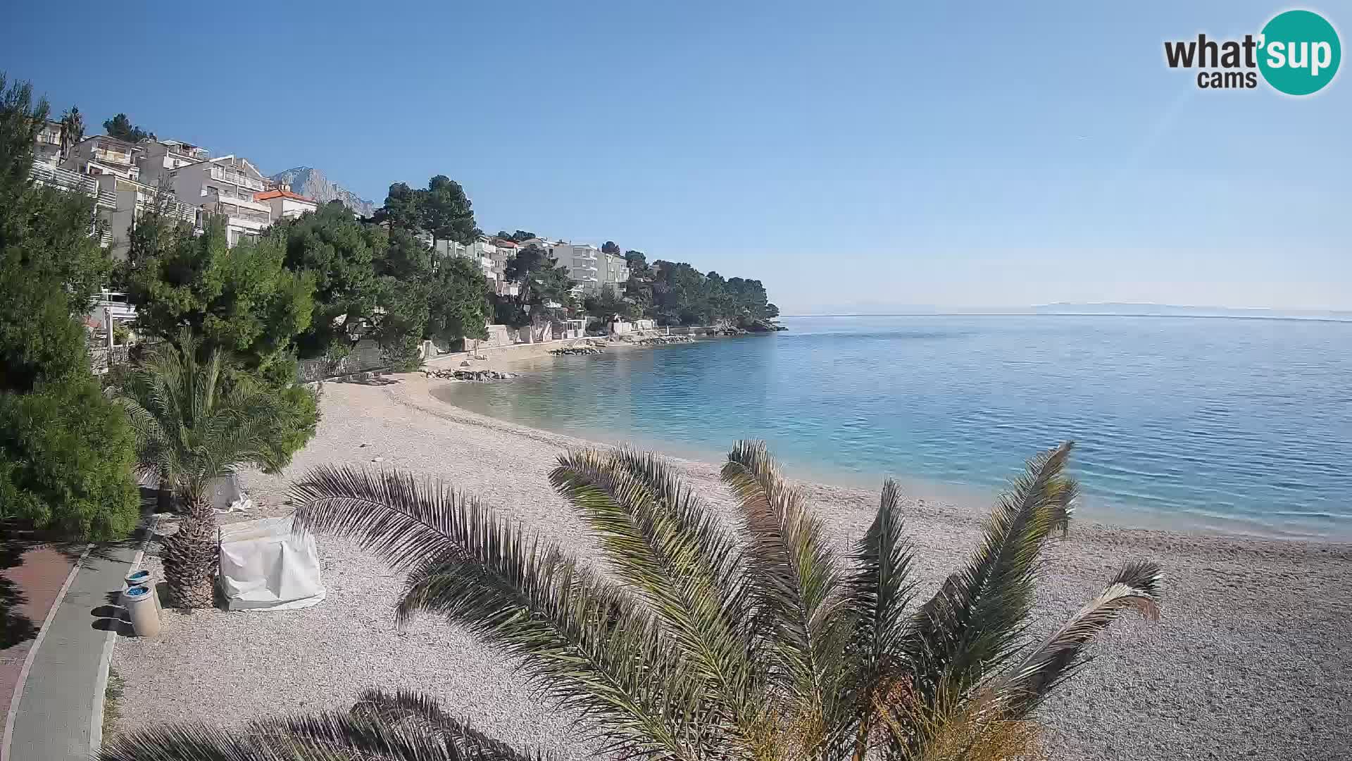 Webcam Playa Lučica Brela – Vista en directo de la costa adriática