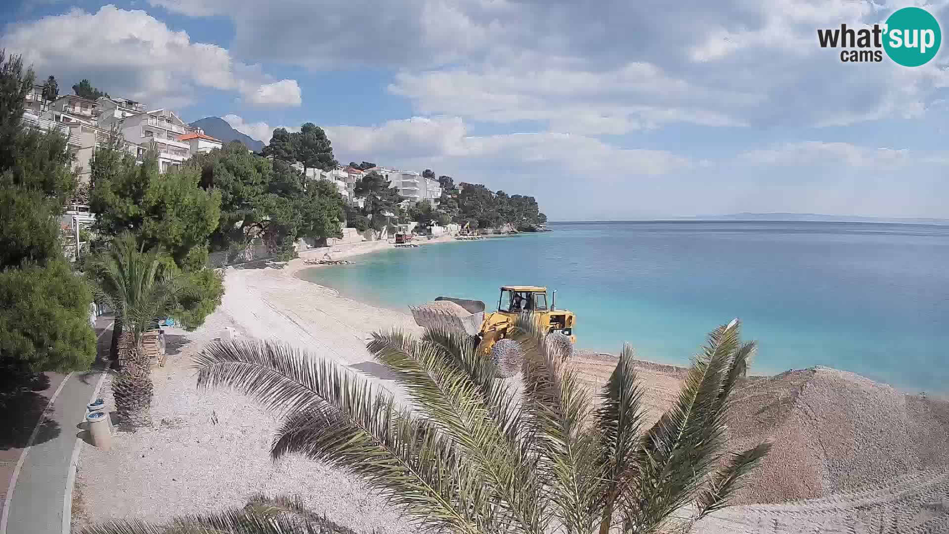 Webcam Plage Lučica Brela – Vue en direct sur la côte adriatique