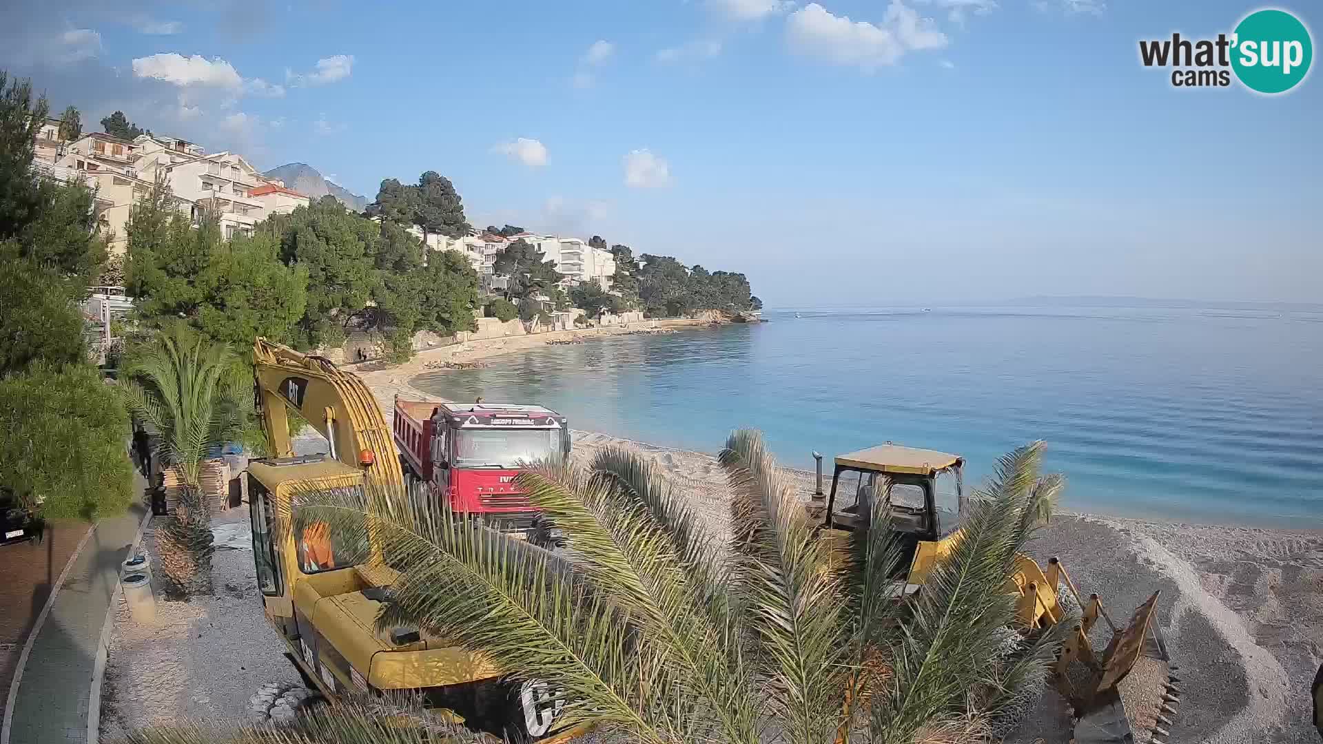 Webcam Playa Lučica Brela – Vista en directo de la costa adriática