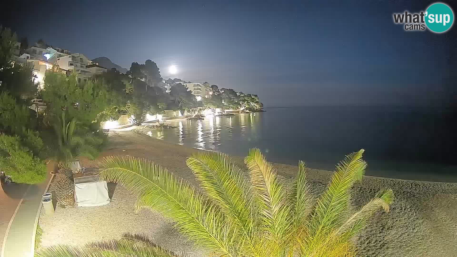 Webcam Spiaggia Lučica Brela – Vista live sulla costa adriatica