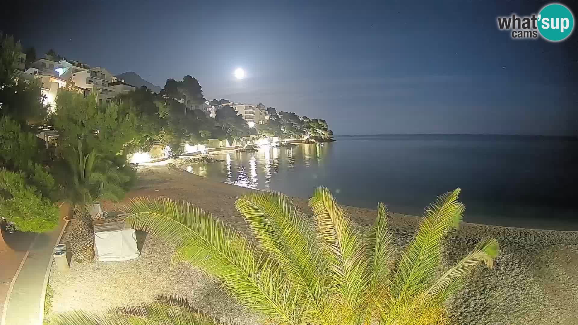 Webcam Spiaggia Lučica Brela – Vista live sulla costa adriatica
