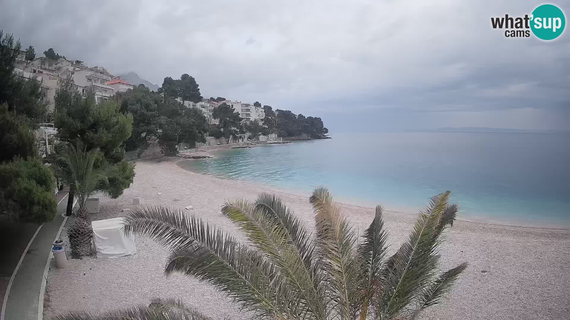 Webcam Plage Lučica Brela – Vue en direct sur la côte adriatique