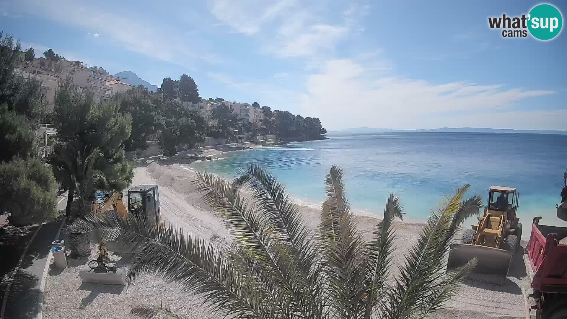 Webcam Playa Lučica Brela – Vista en directo de la costa adriática