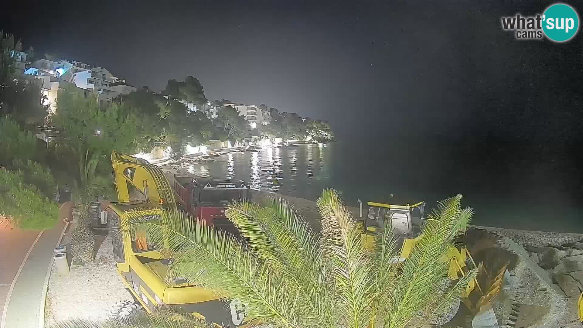 Webcam Lučica Strand Beach Brela – Liveblick von der Adriaküste