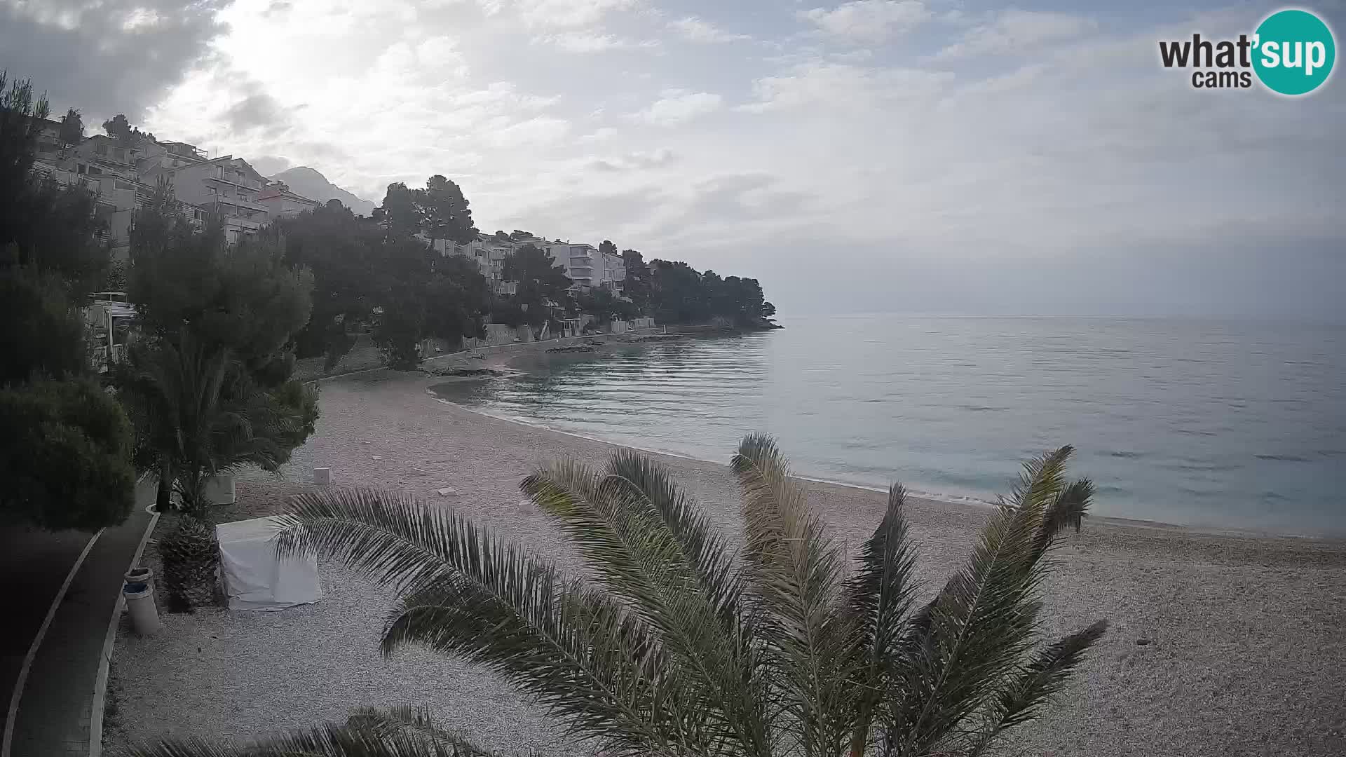 Webcam Playa Lučica Brela – Vista en directo de la costa adriática