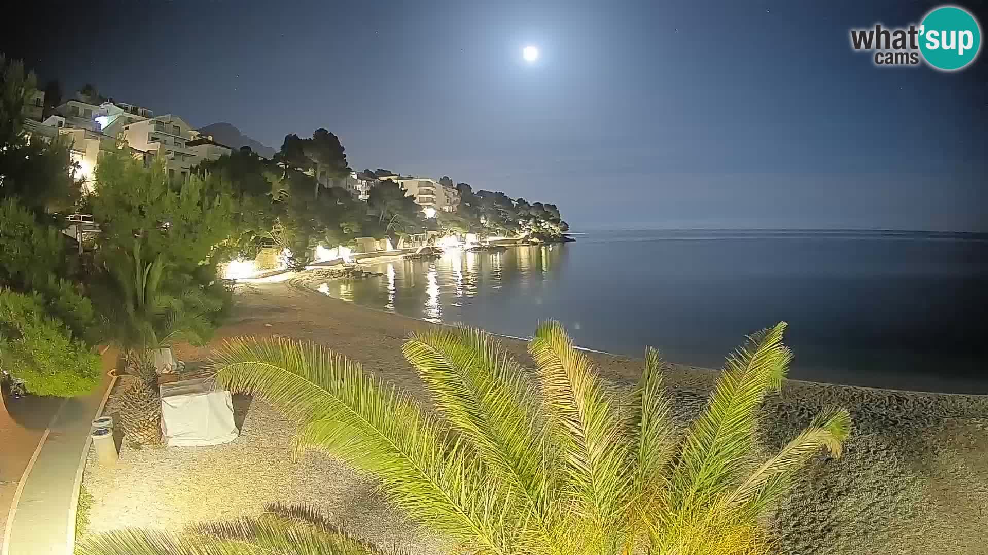 Webcam Spiaggia Lučica Brela – Vista live sulla costa adriatica