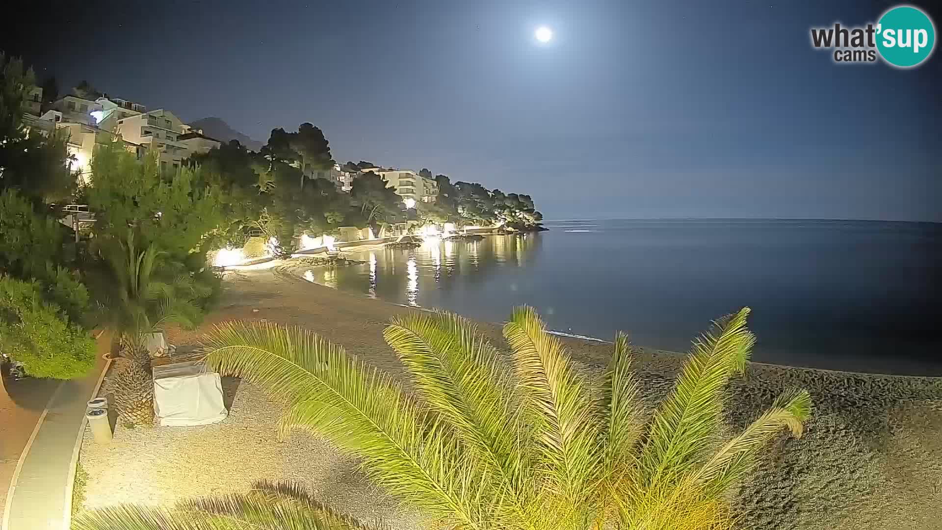 Webcam Spiaggia Lučica Brela – Vista live sulla costa adriatica