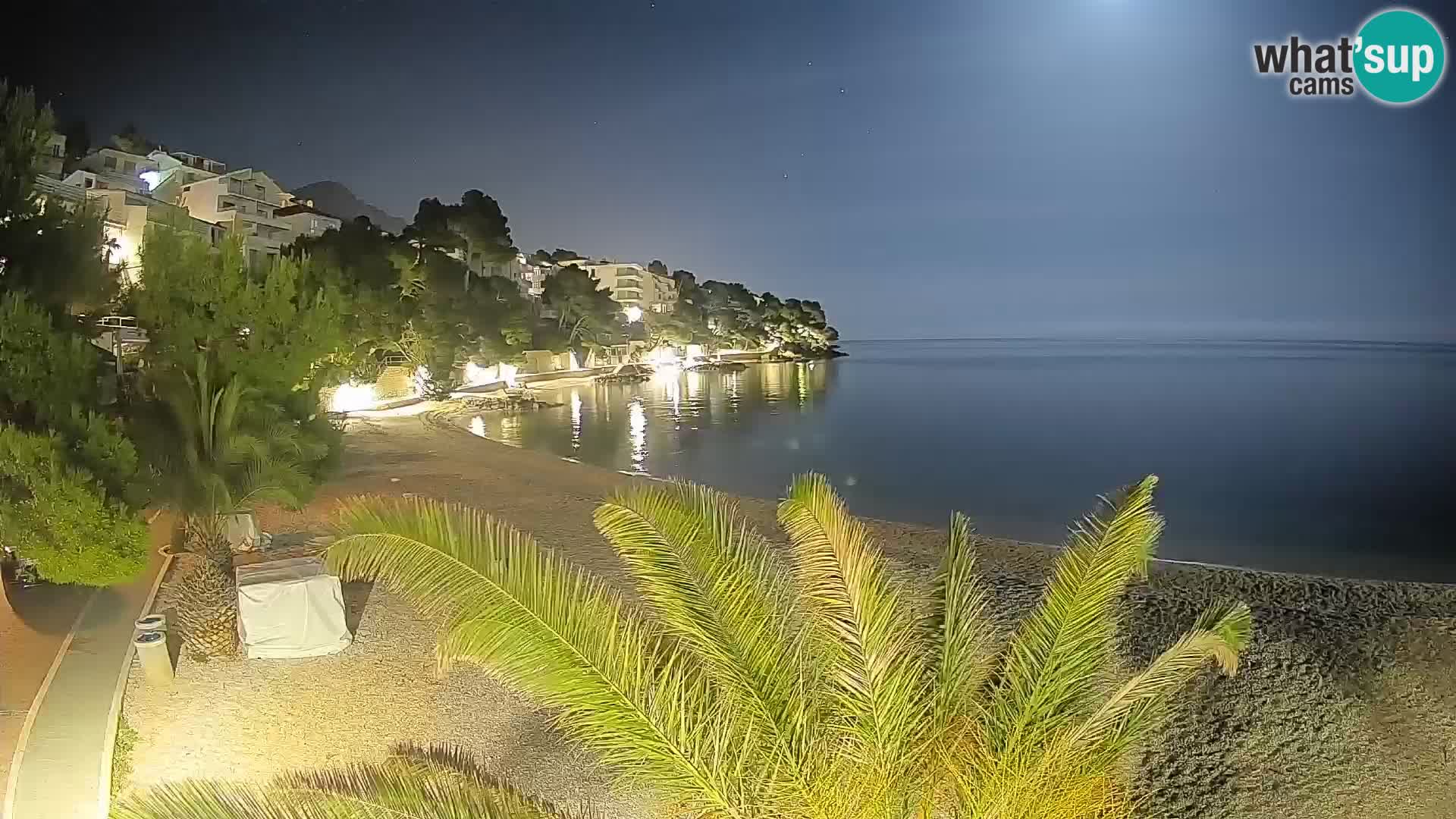 Webcam Plage Lučica Brela – Vue en direct sur la côte adriatique