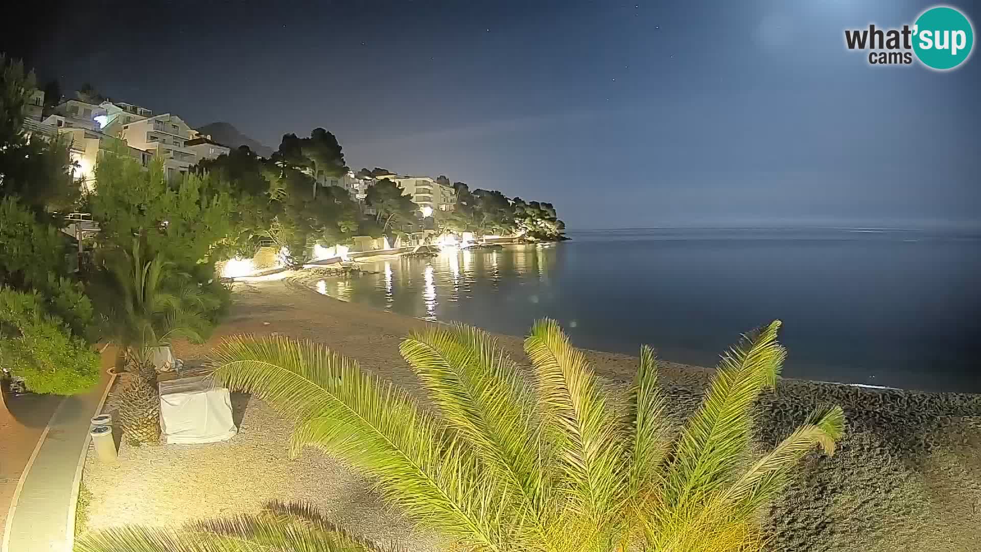 Webcam Spiaggia Lučica Brela – Vista live sulla costa adriatica