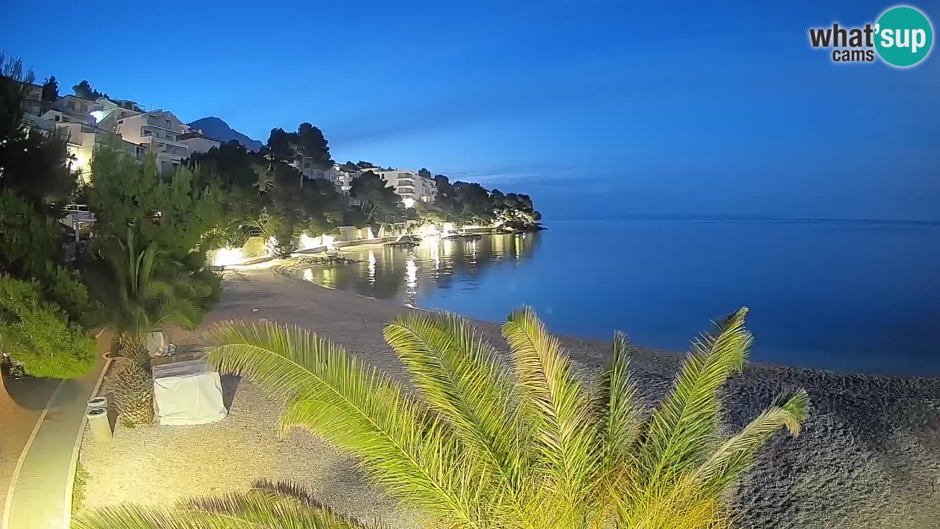 Webcam Spiaggia Lučica Brela – Vista live sulla costa adriatica