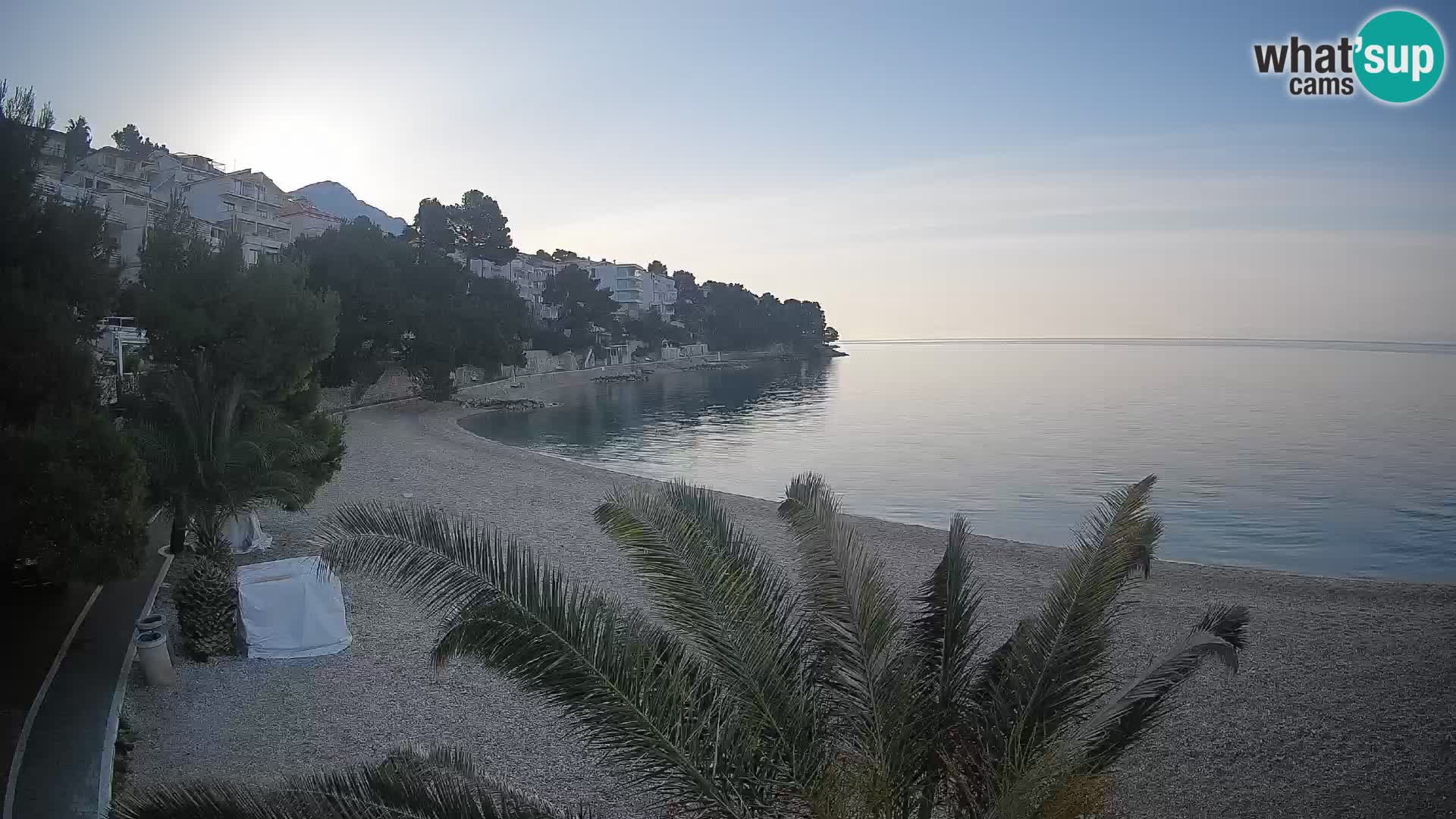 Webcam Spiaggia Lučica Brela – Vista live sulla costa adriatica