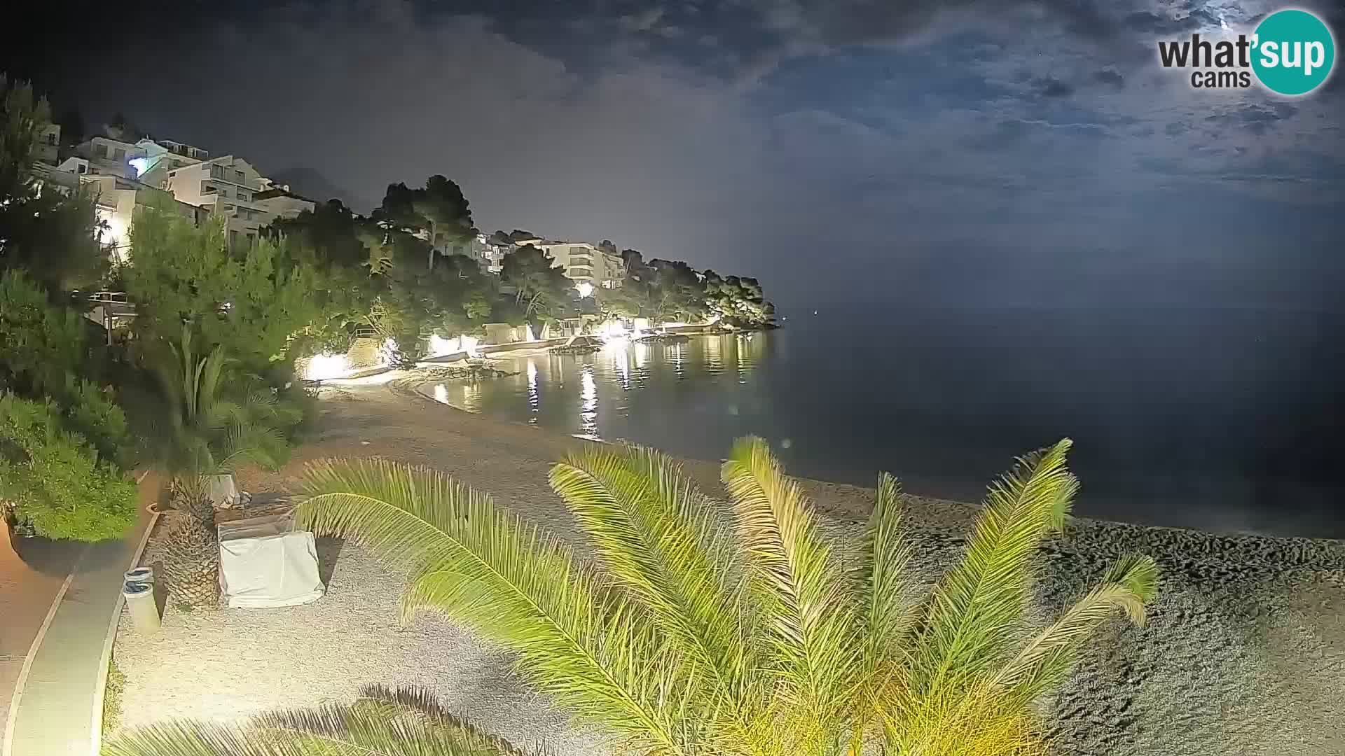 Spletna kamera Plaža Lučica Brela – Pogled v živo na Jadransko obalo