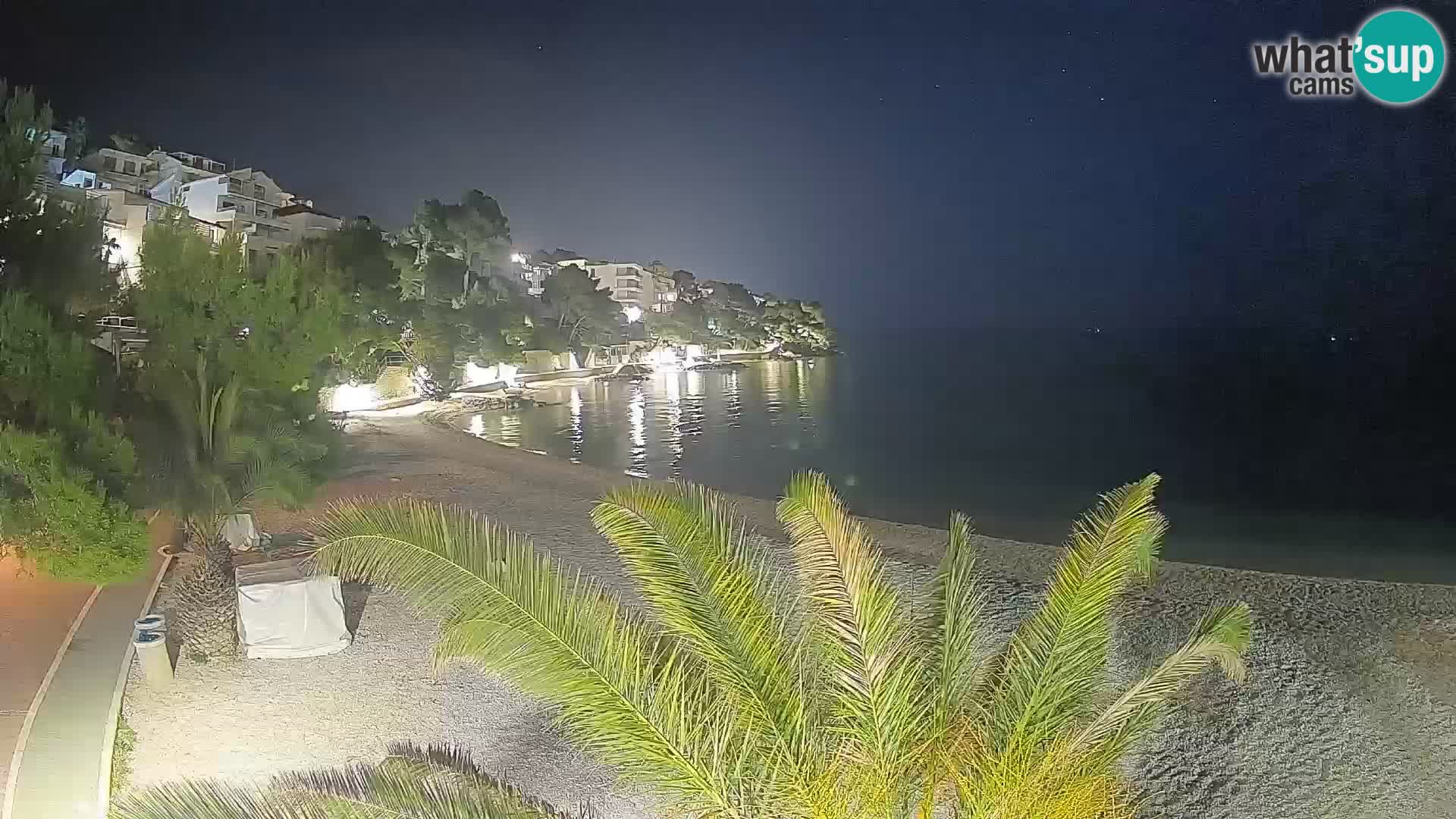 Webcam Spiaggia Lučica Brela – Vista live sulla costa adriatica