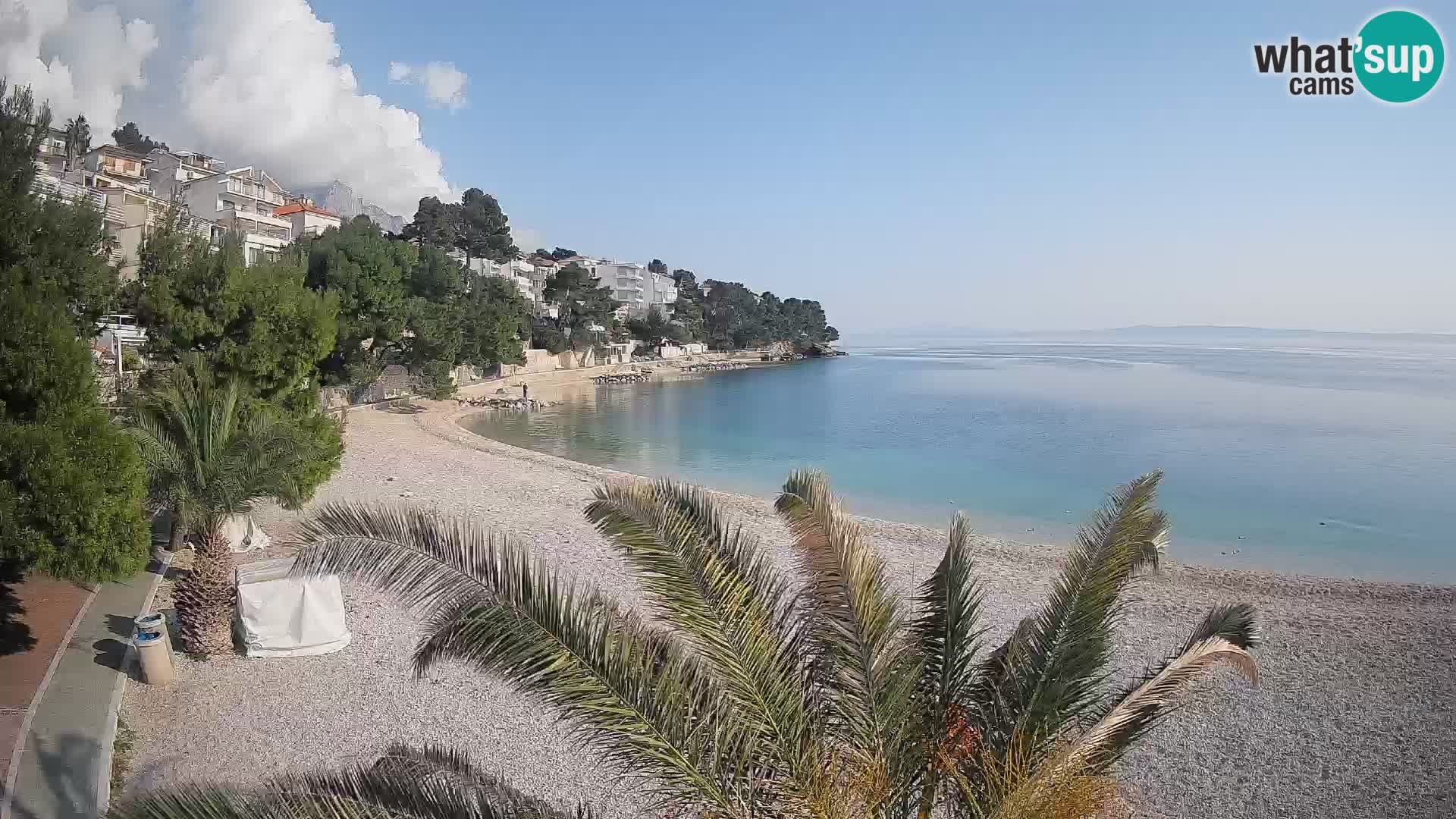 Webcam Playa Lučica Brela – Vista en directo de la costa adriática