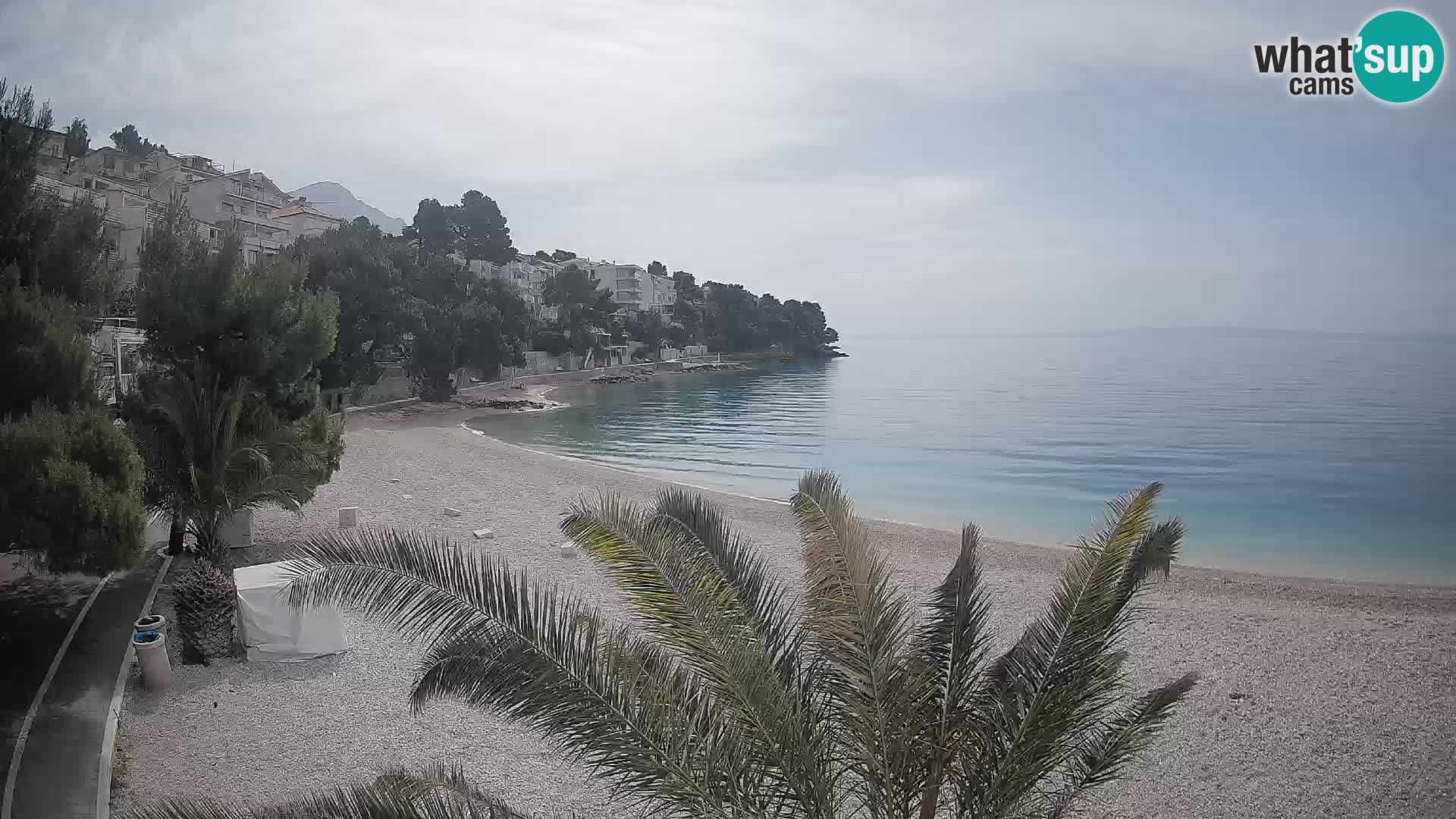 Webcam Spiaggia Lučica Brela – Vista live sulla costa adriatica