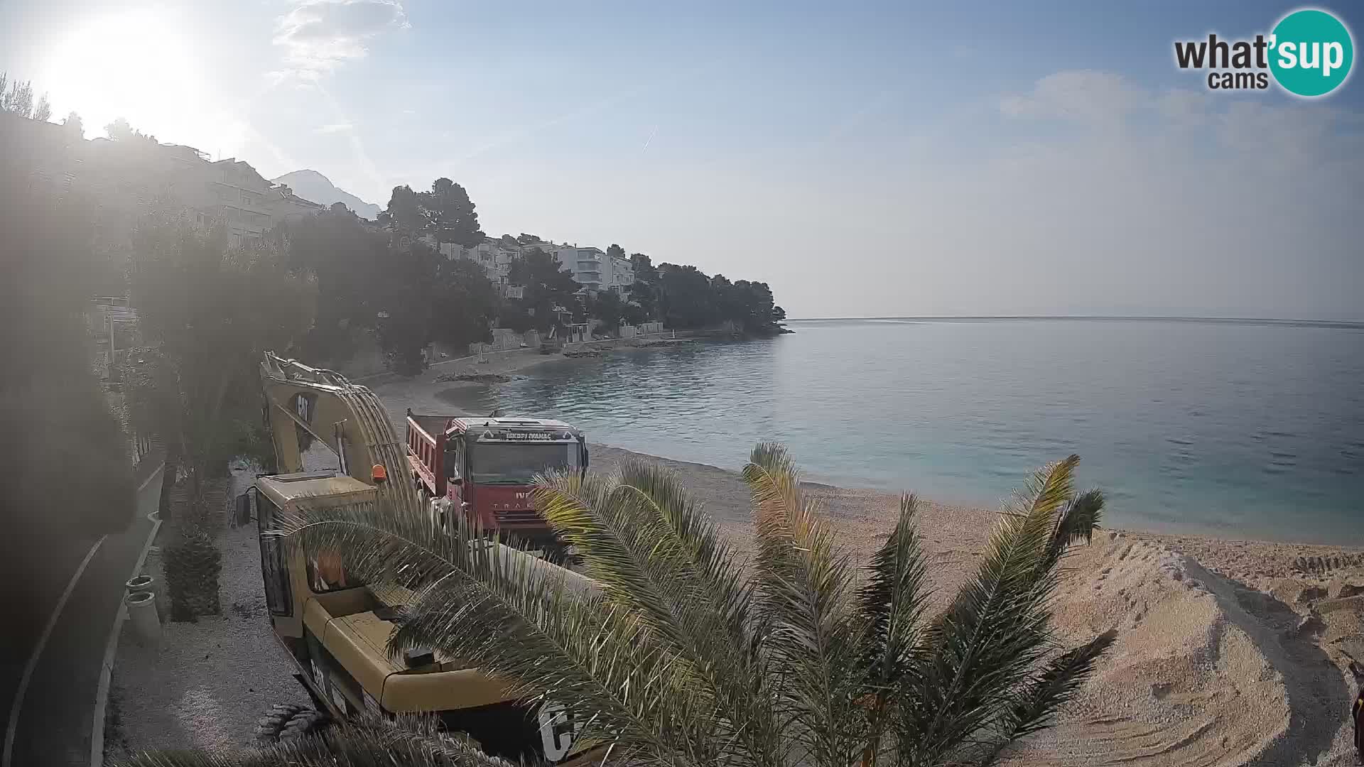Webcam Lučica Strand Beach Brela – Liveblick von der Adriaküste