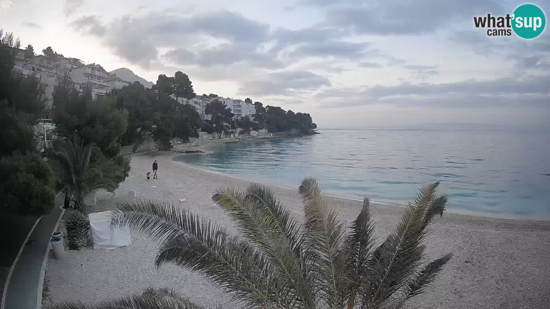 Webcam Spiaggia Lučica Brela – Vista live sulla costa adriatica