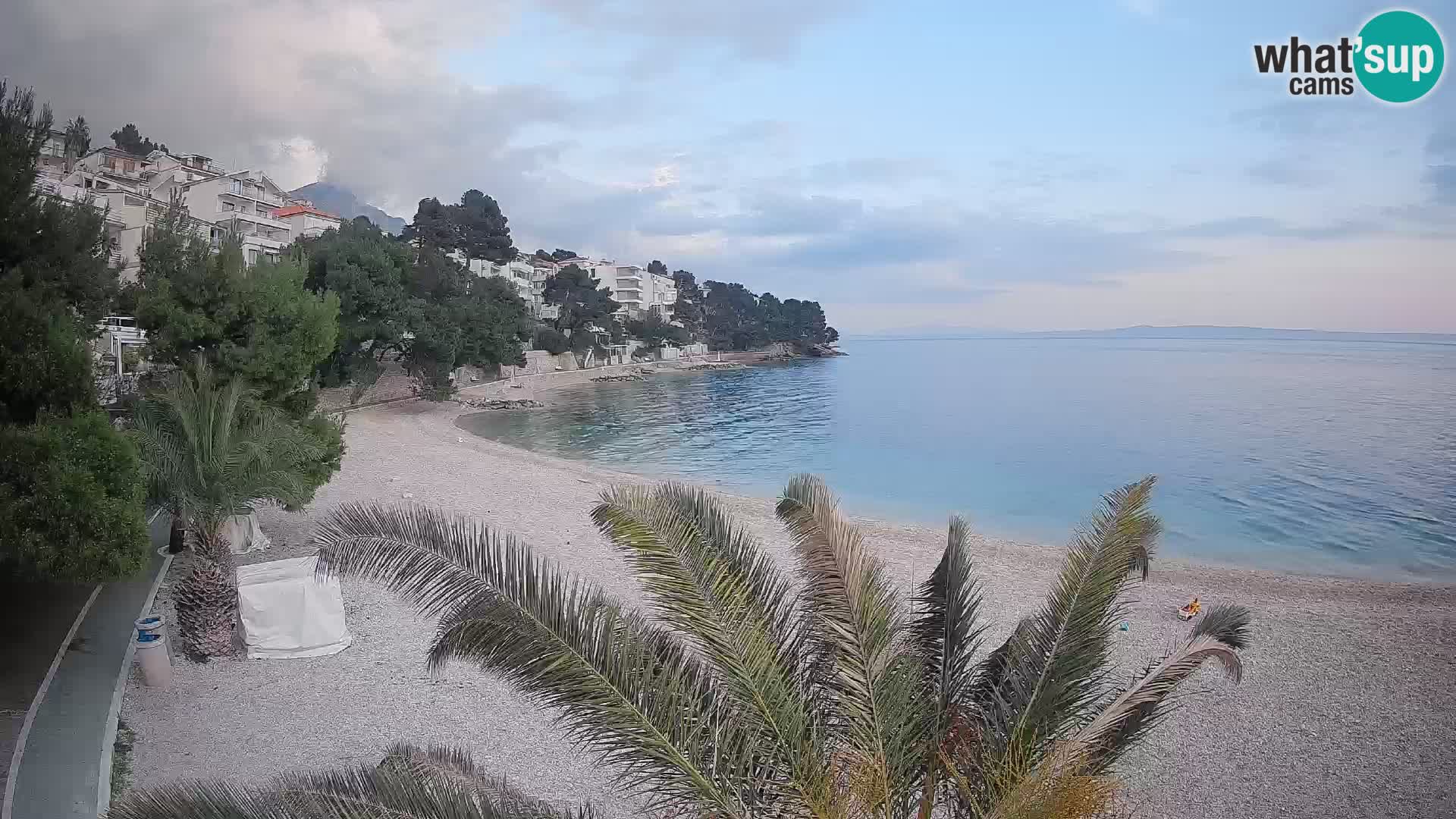 Webcam Playa Lučica Brela – Vista en directo de la costa adriática