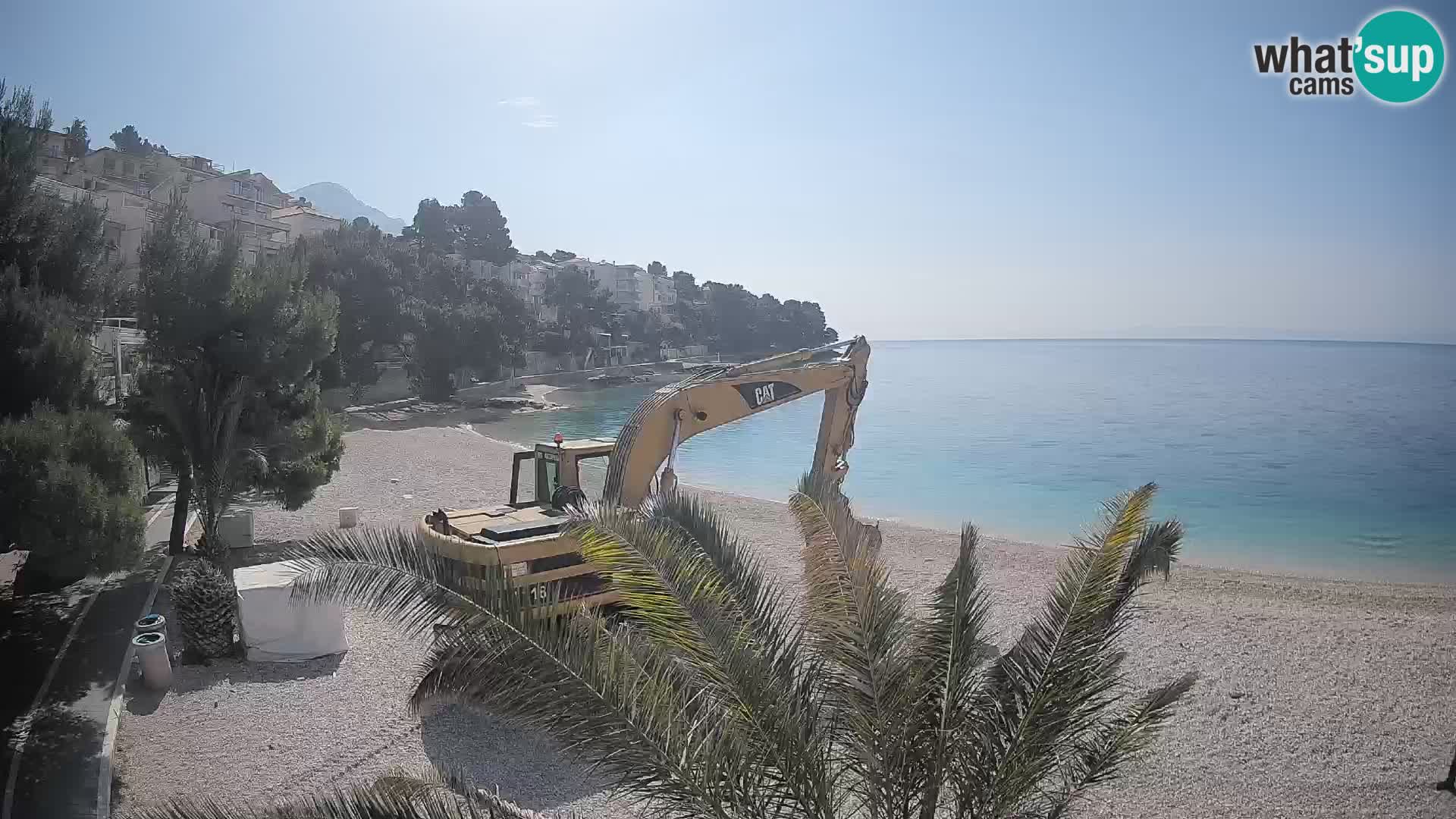 Web kamera Plaža Lučica Brela – Pogled uživo na jadransku obalu