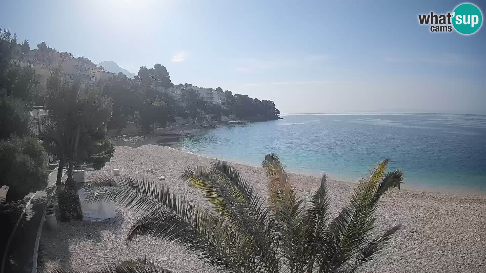 Webcam Lučica Strand Beach Brela – Liveblick von der Adriaküste