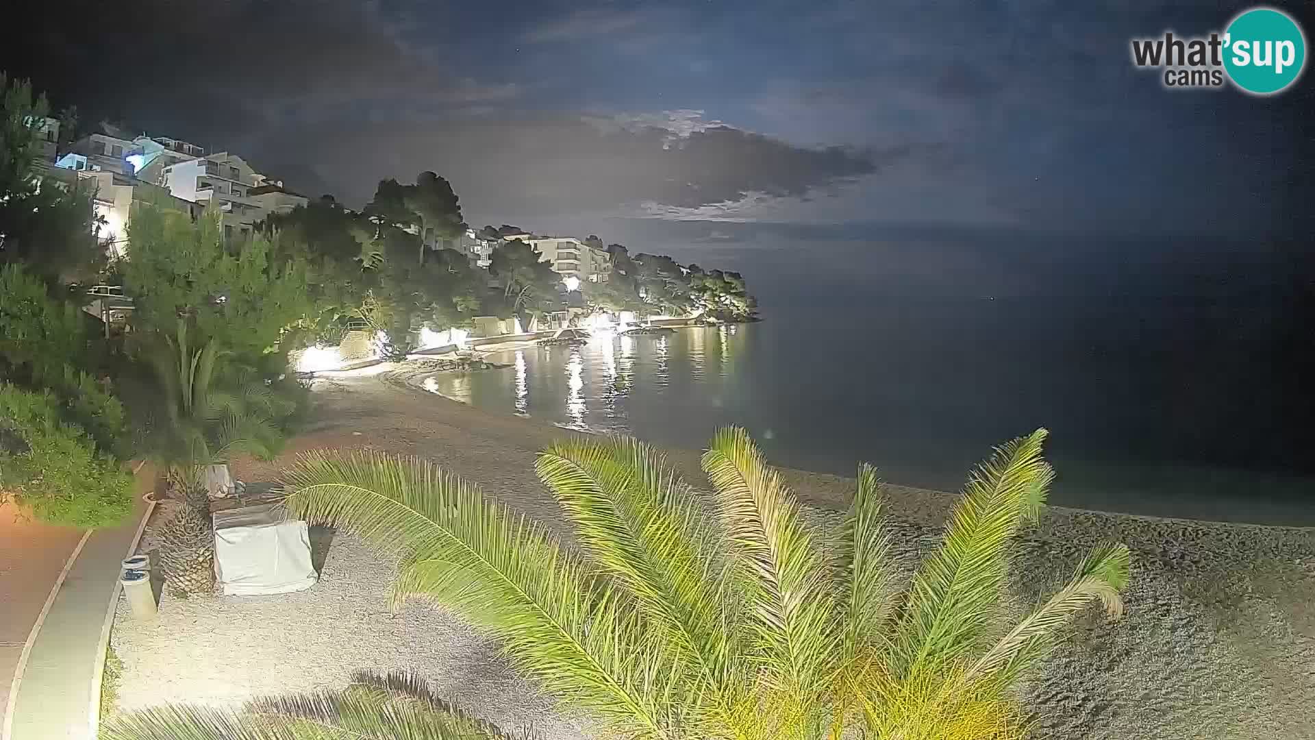 Webcam Spiaggia Lučica Brela – Vista live sulla costa adriatica