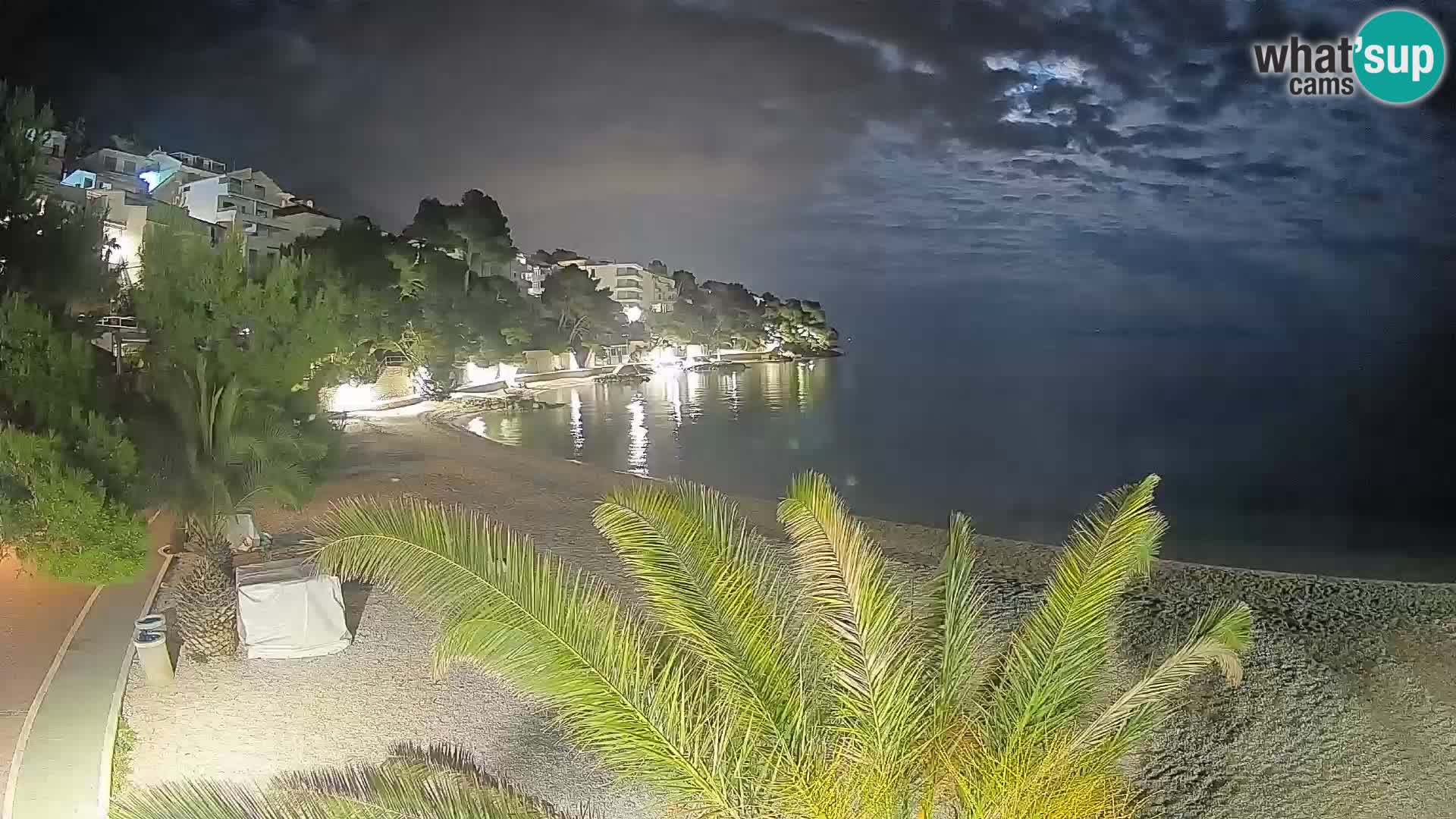 Webcam Plage Lučica Brela – Vue en direct sur la côte adriatique