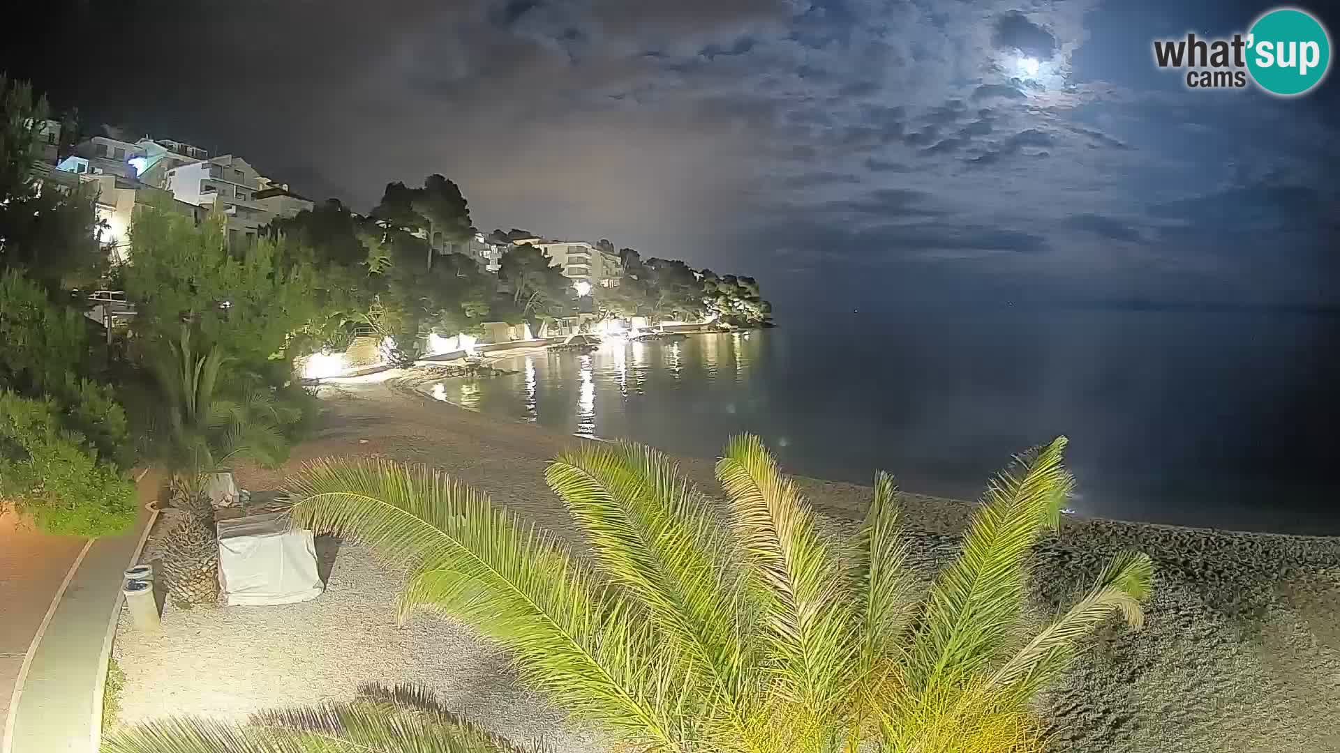 Webcam Spiaggia Lučica Brela – Vista live sulla costa adriatica