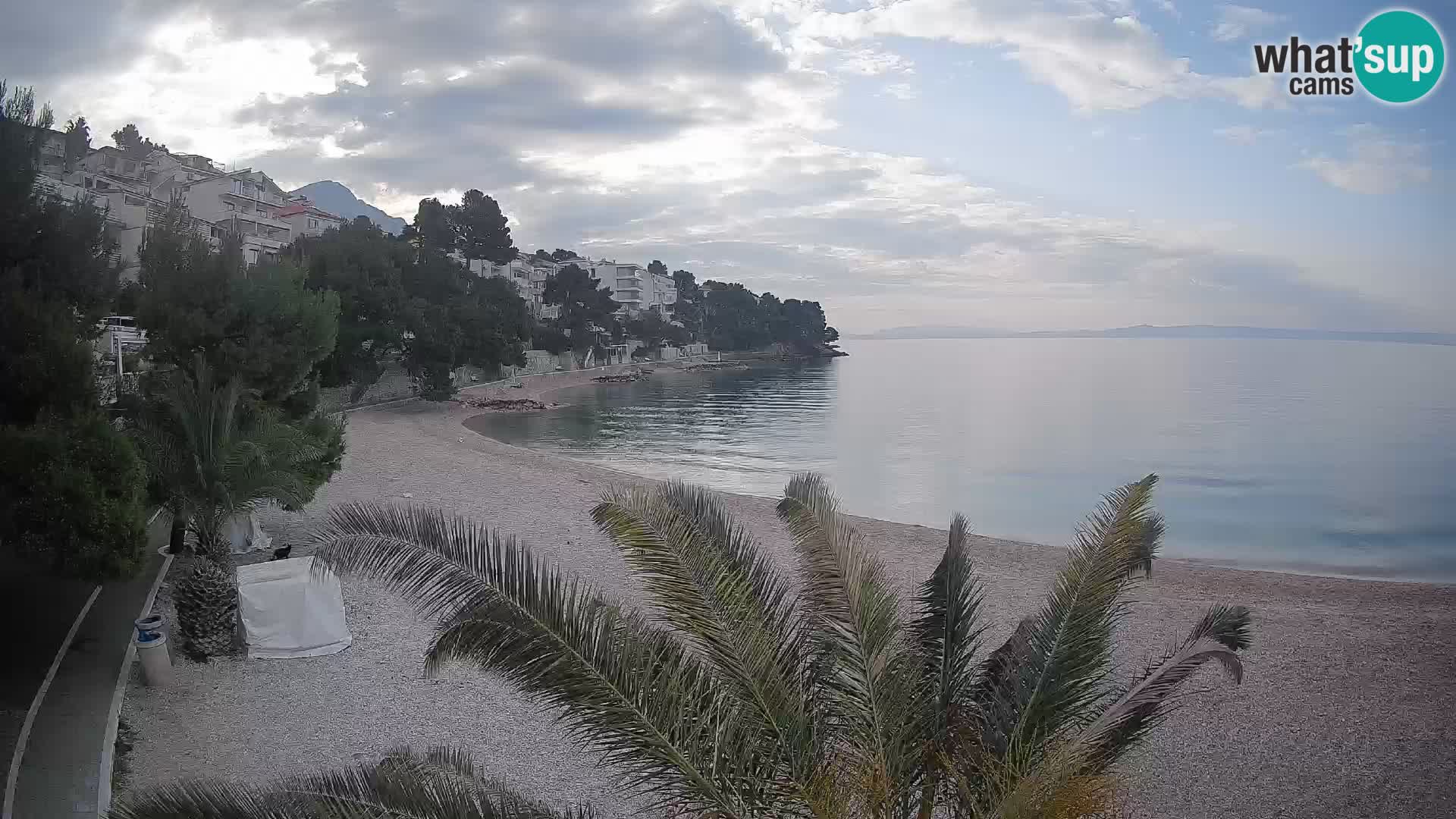 Webcam Spiaggia Lučica Brela – Vista live sulla costa adriatica