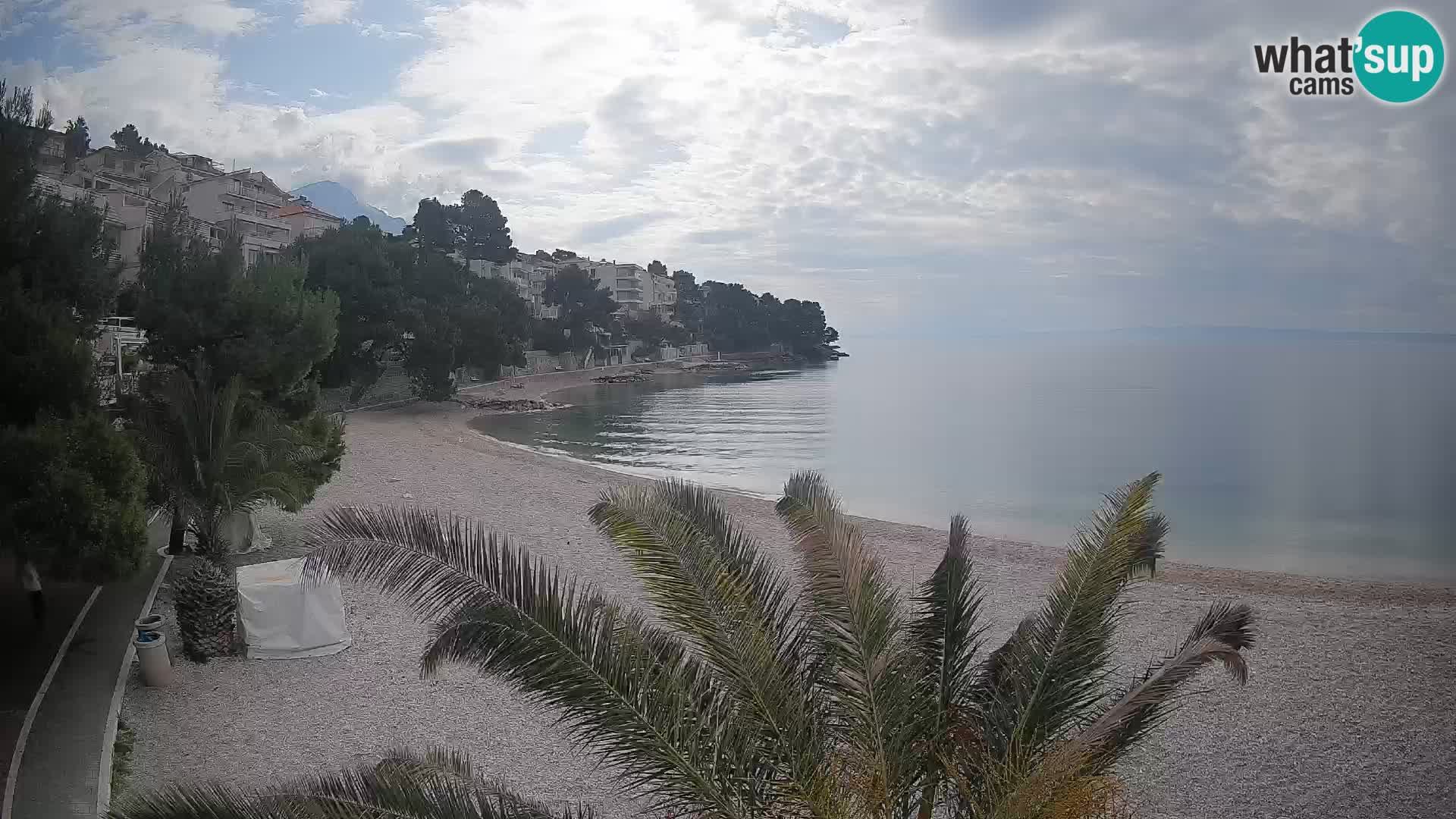 Webcam Plage Lučica Brela – Vue en direct sur la côte adriatique