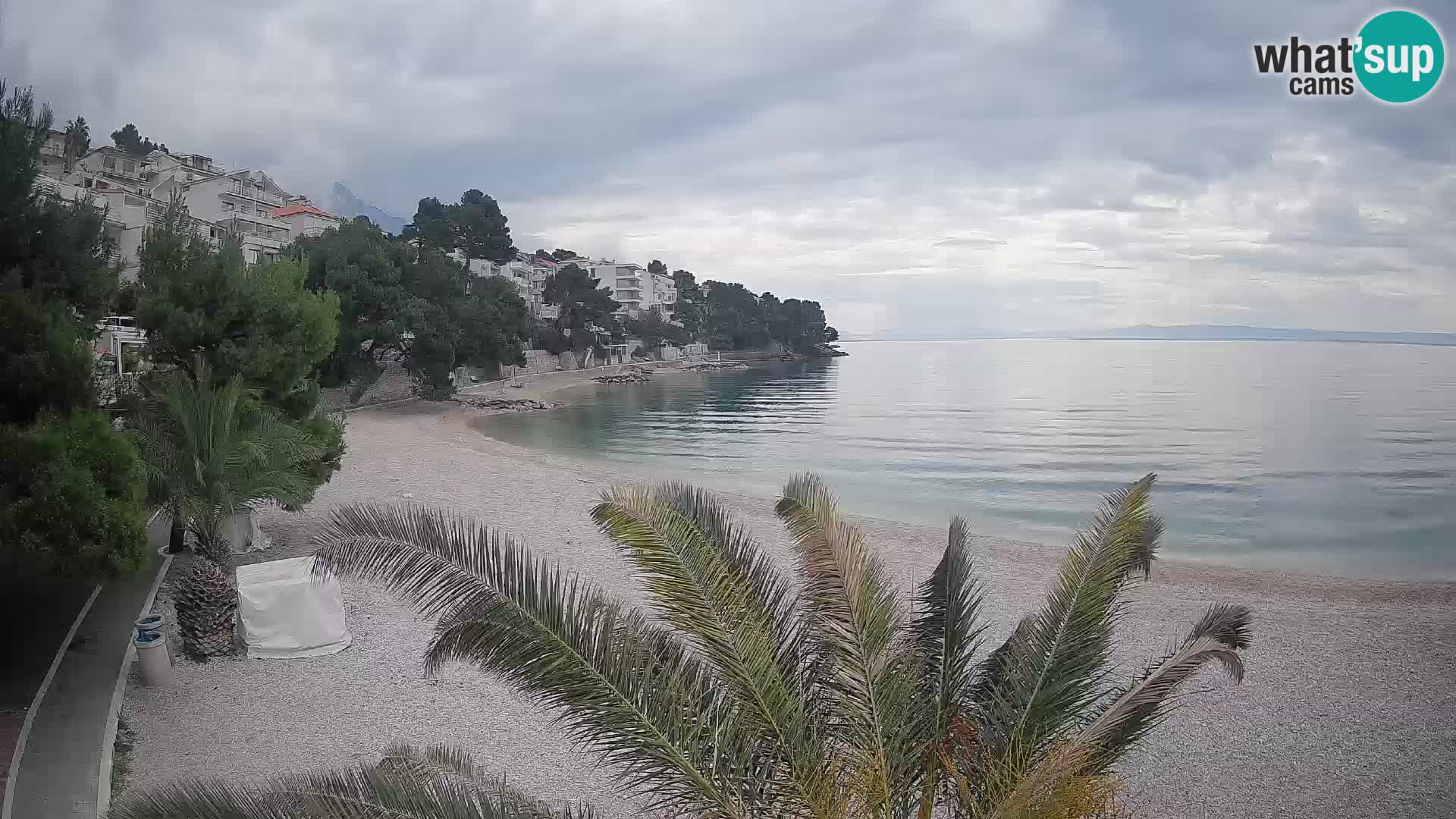 Webcam Playa Lučica Brela – Vista en directo de la costa adriática