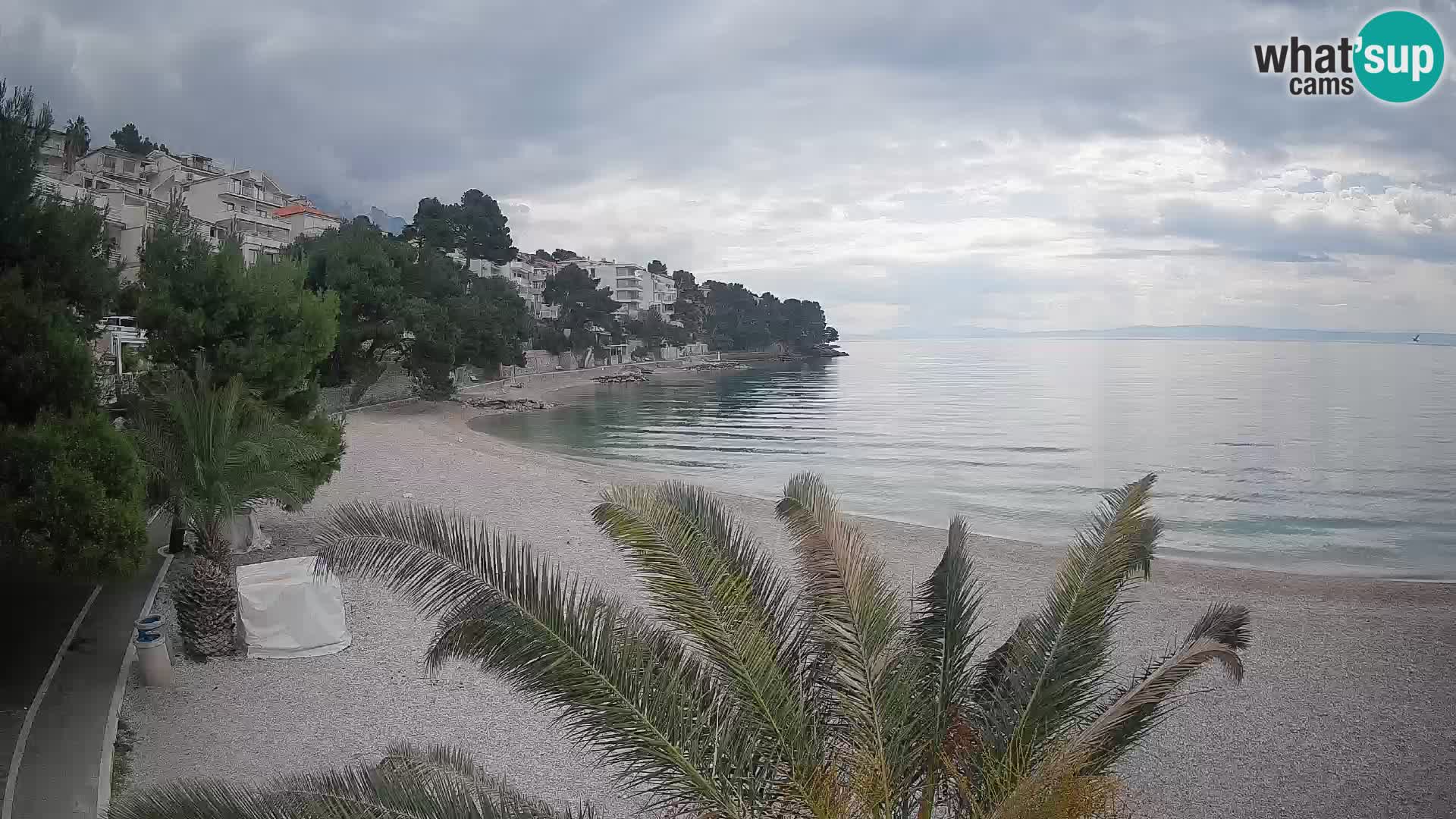 Webcam Lučica Strand Beach Brela – Liveblick von der Adriaküste