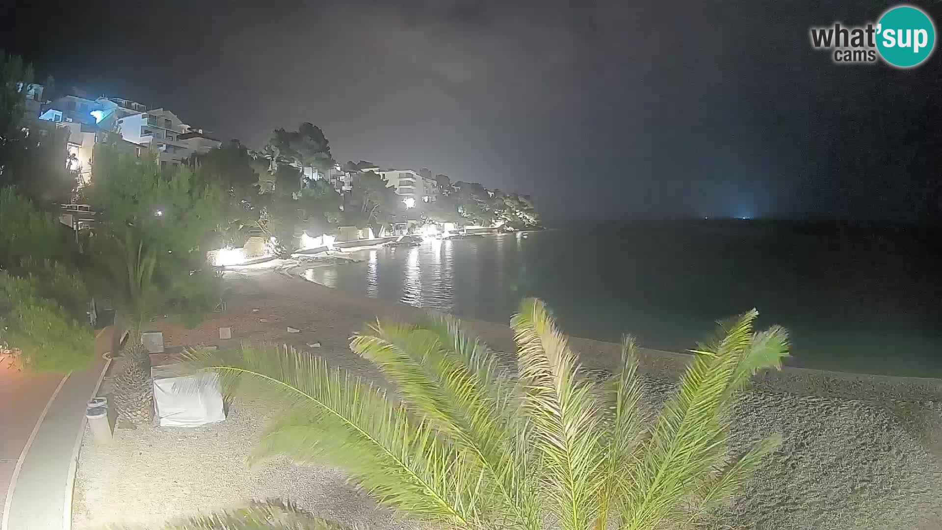 Webcam Spiaggia Lučica Brela – Vista live sulla costa adriatica