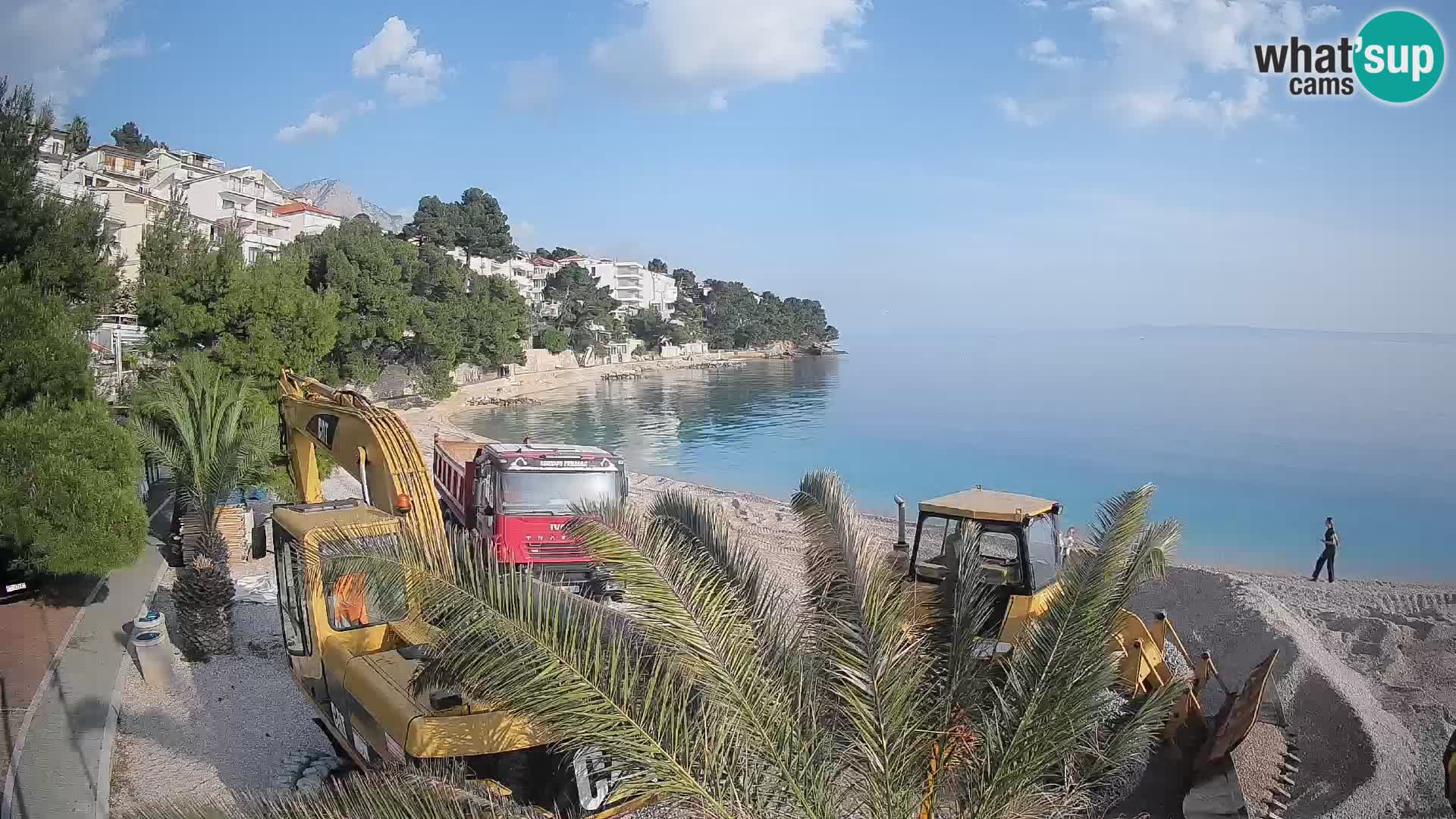Webcam Spiaggia Lučica Brela – Vista live sulla costa adriatica