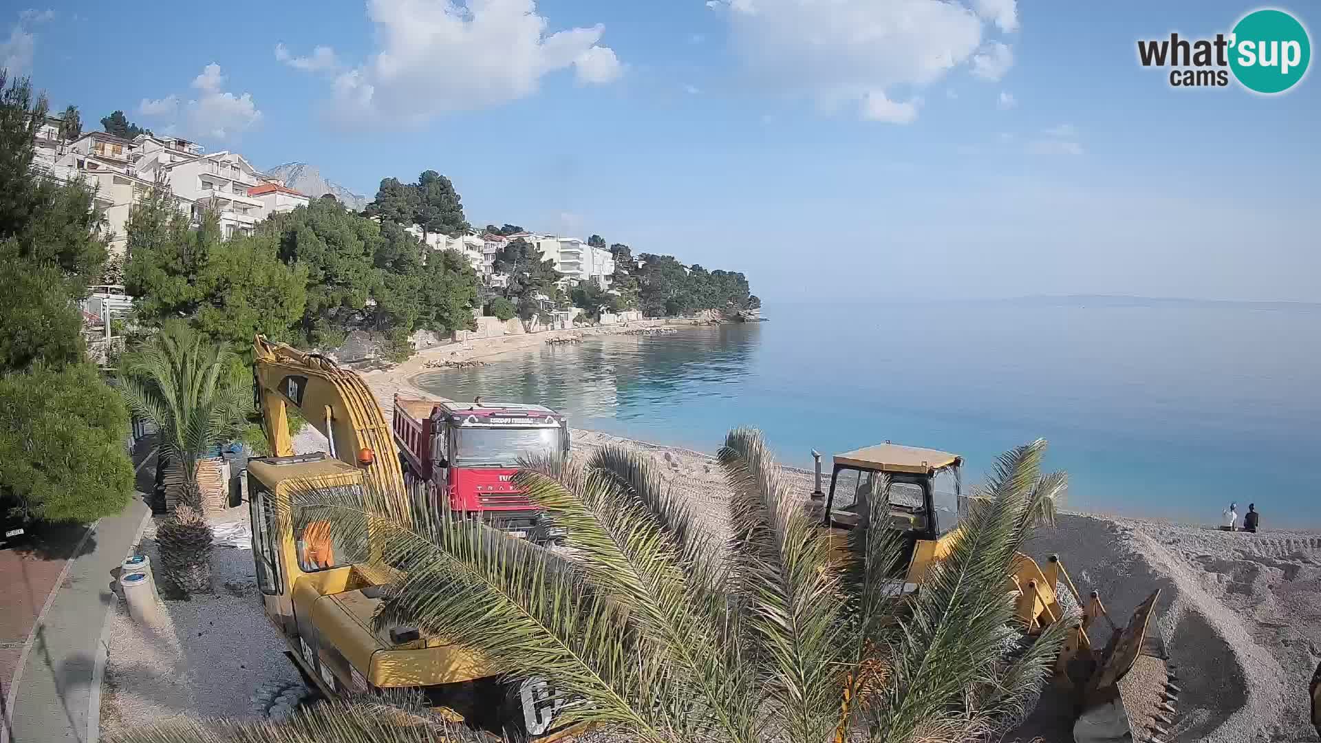 Webcam Plage Lučica Brela – Vue en direct sur la côte adriatique