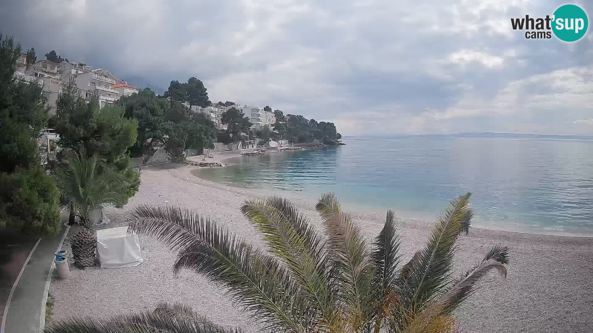 Webcam Spiaggia Lučica Brela – Vista live sulla costa adriatica
