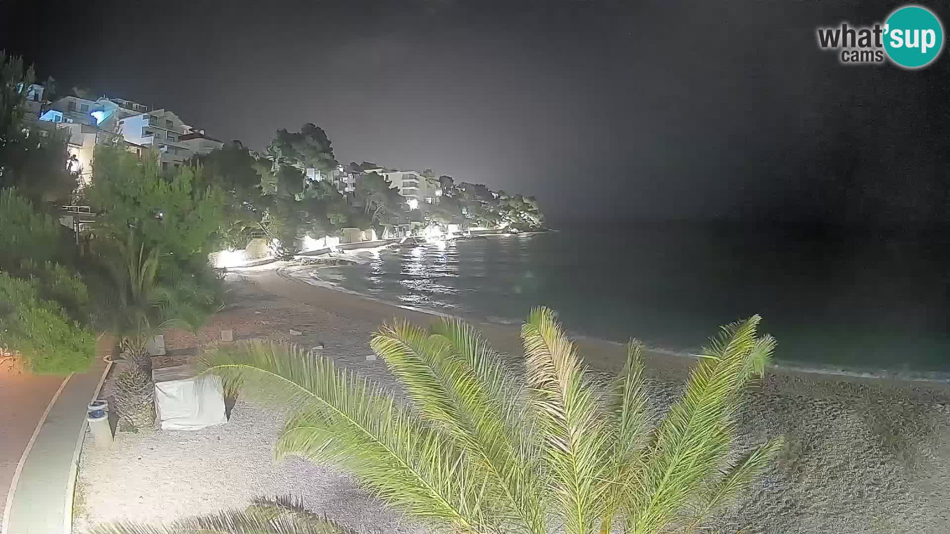 Webcam Lučica Strand Beach Brela – Liveblick von der Adriaküste