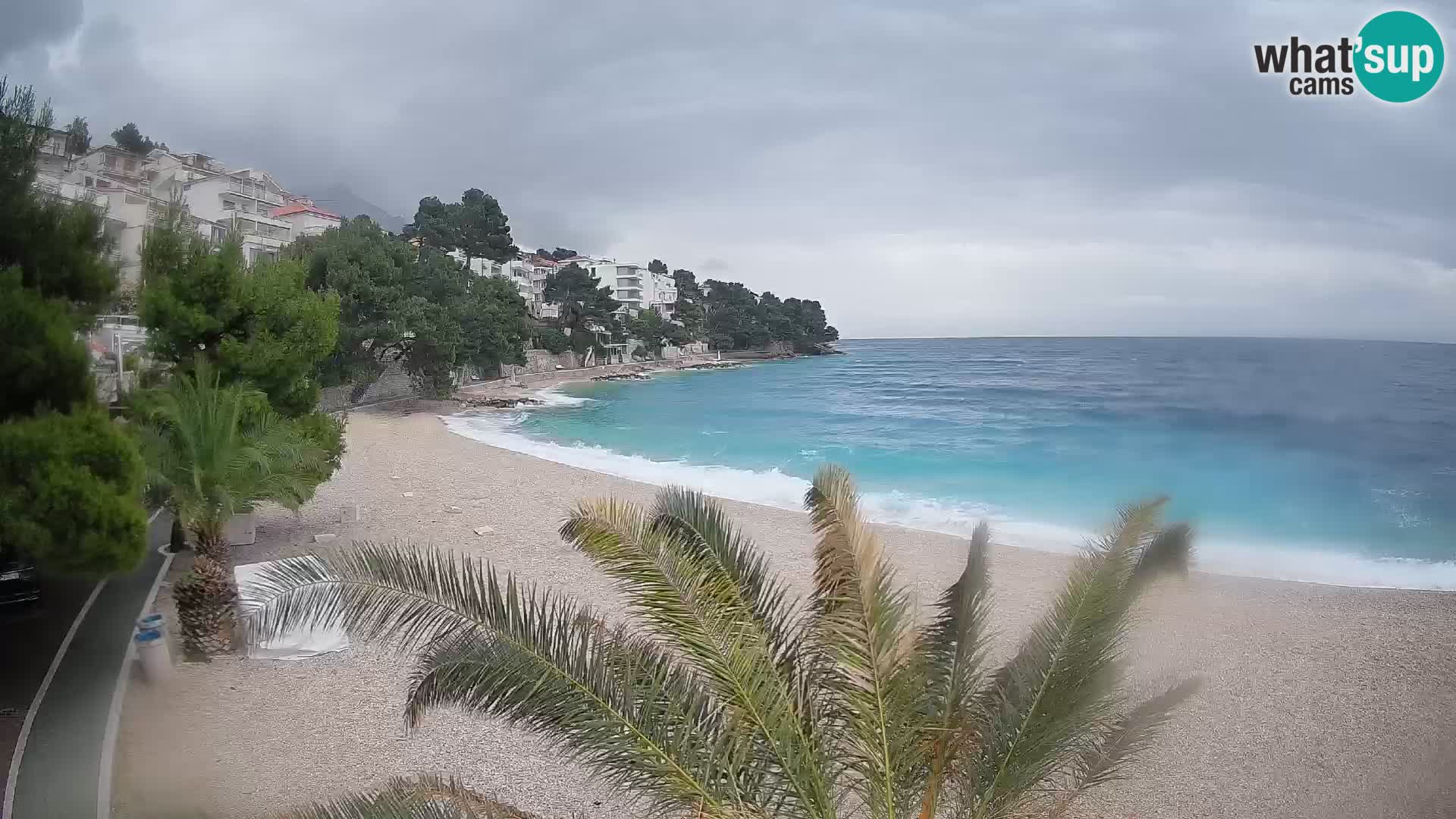 Webcam Playa Lučica Brela – Vista en directo de la costa adriática