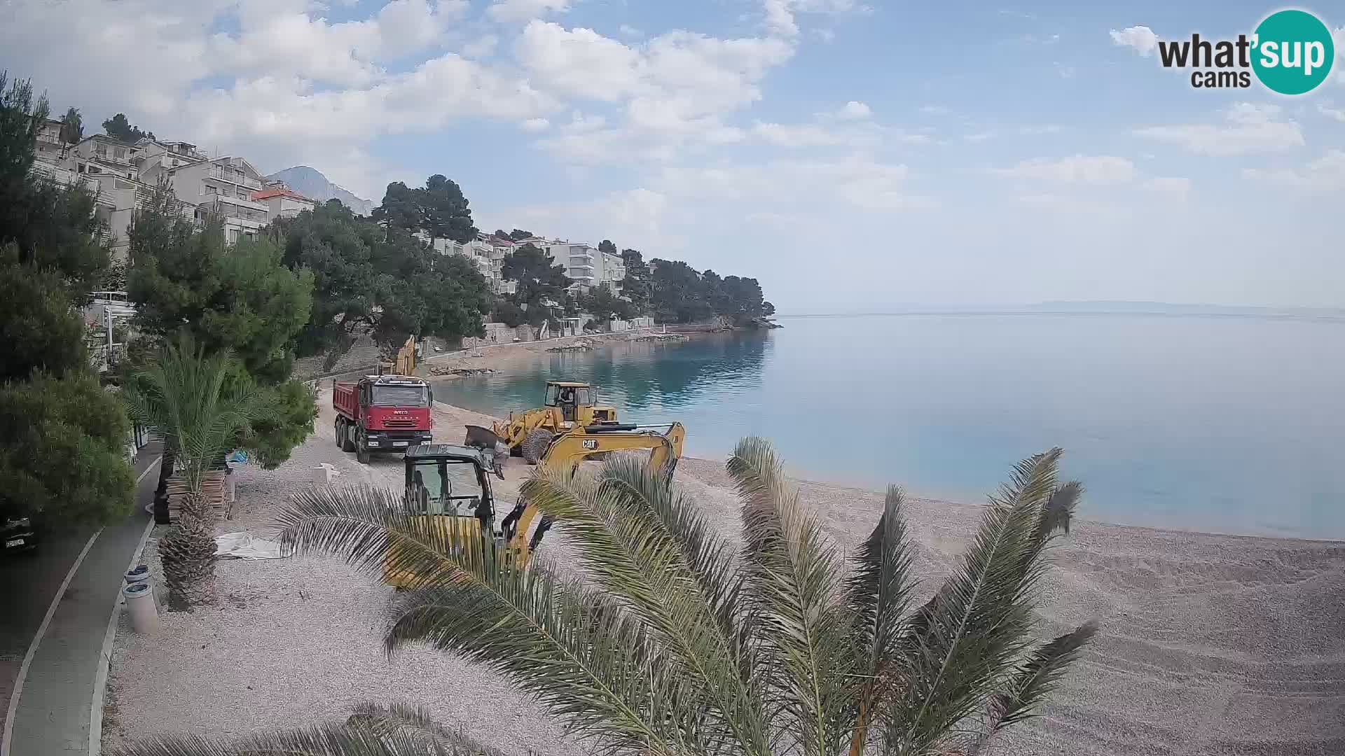 Spletna kamera Plaža Lučica Brela – Pogled v živo na Jadransko obalo