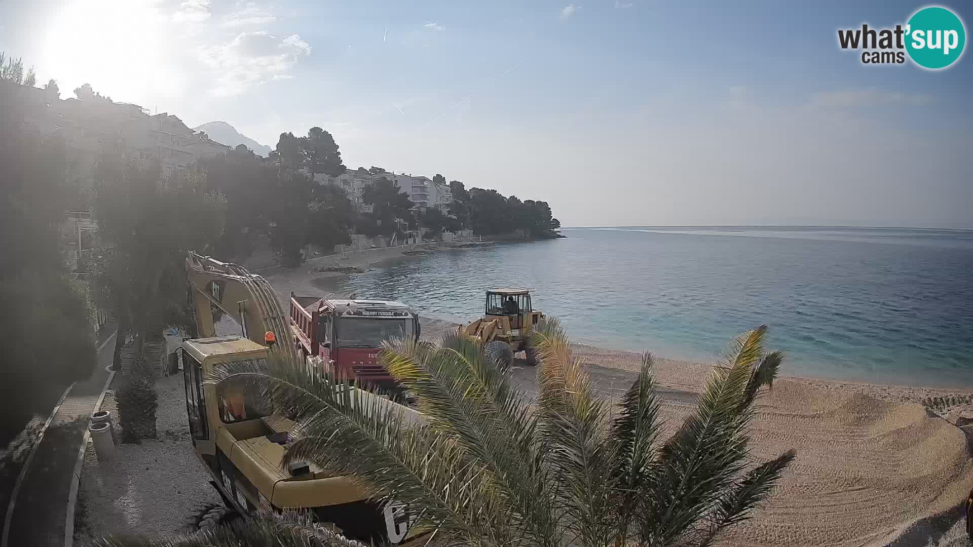 Webcam Lučica Strand Beach Brela – Liveblick von der Adriaküste