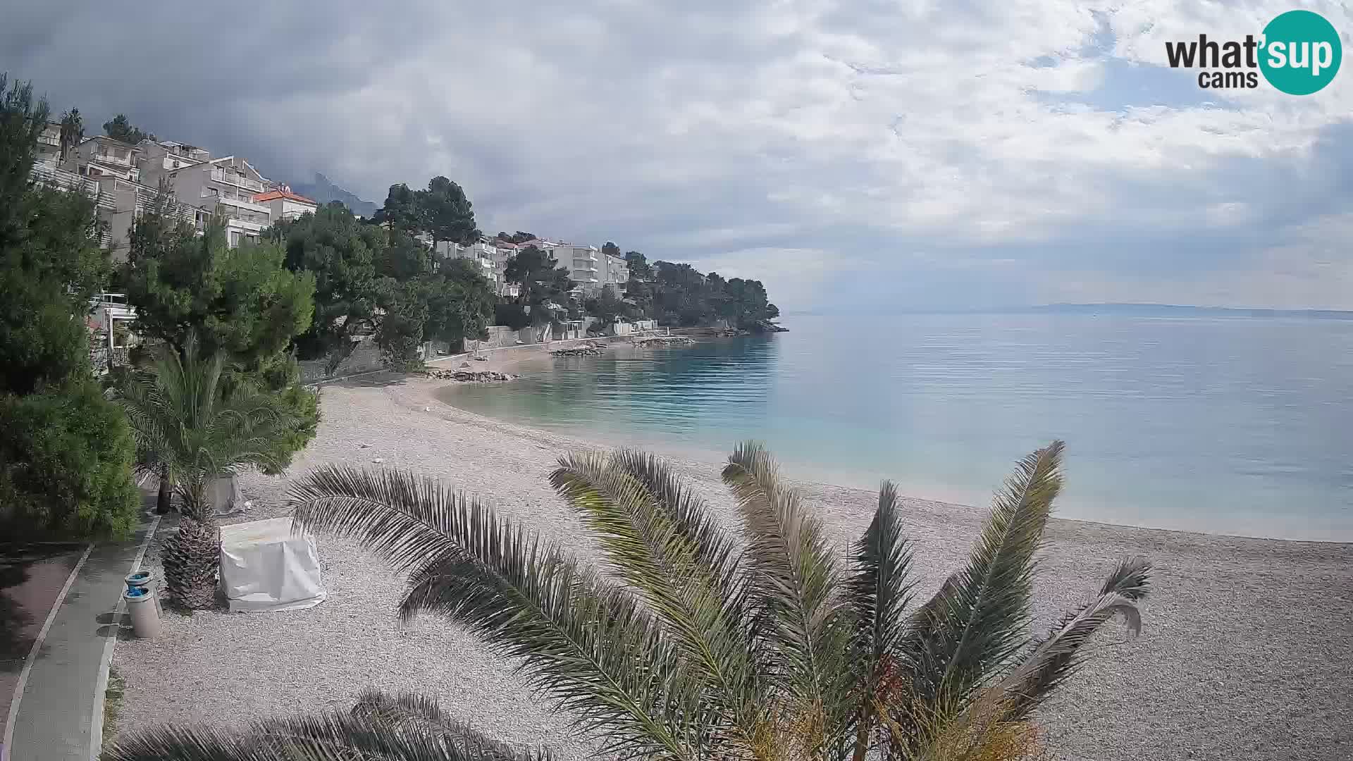 Webcam Spiaggia Lučica Brela – Vista live sulla costa adriatica